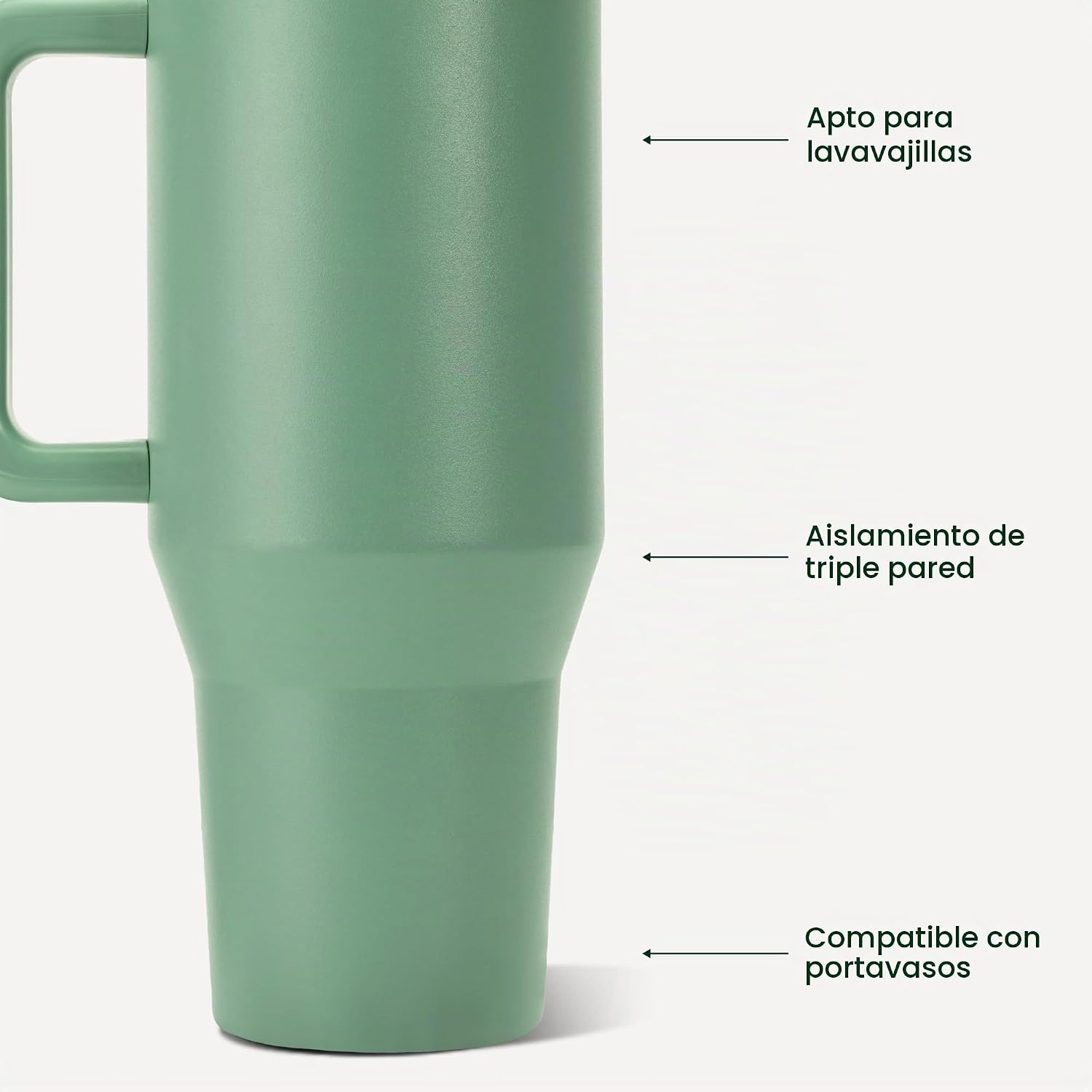 VASO HYDROJUG TRAVELER 32OZ CON AISLAMIENTO, ASA Y POPOTE SAGE - 3