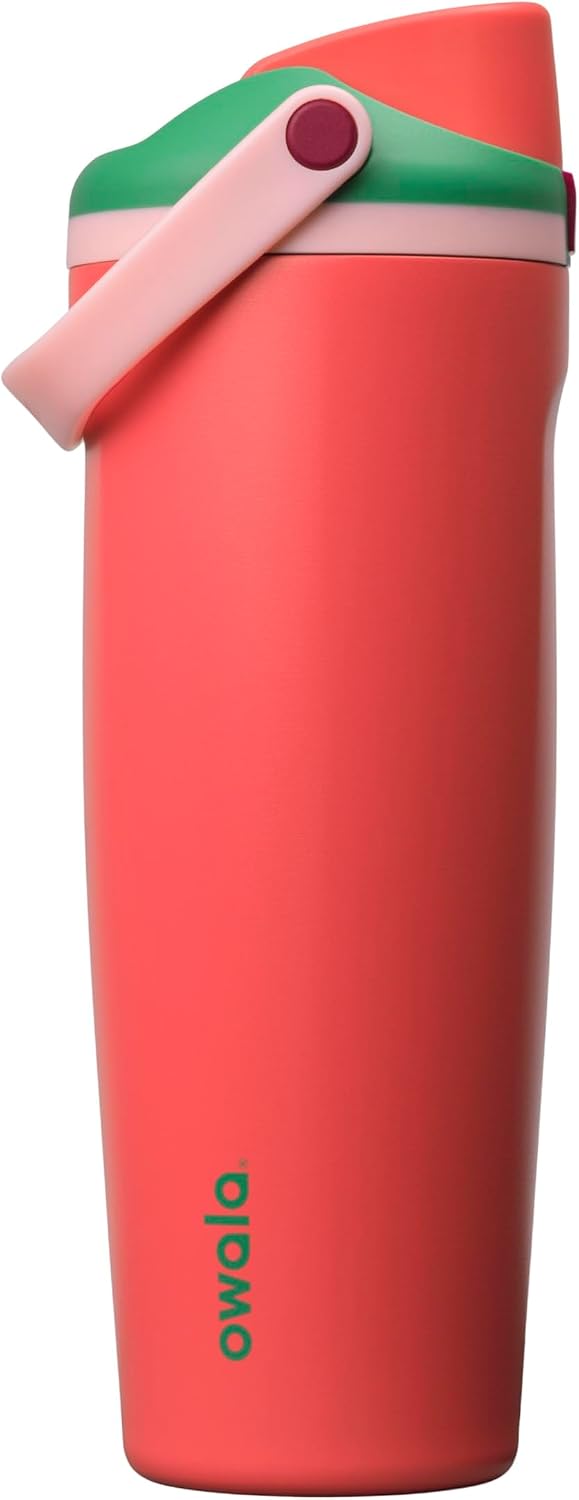 BOTELLA DE AGUA OWALA FREESIP SWAY ACERO INOXIDABLE 30 OZ STRAWBERRY FIELDS - 1