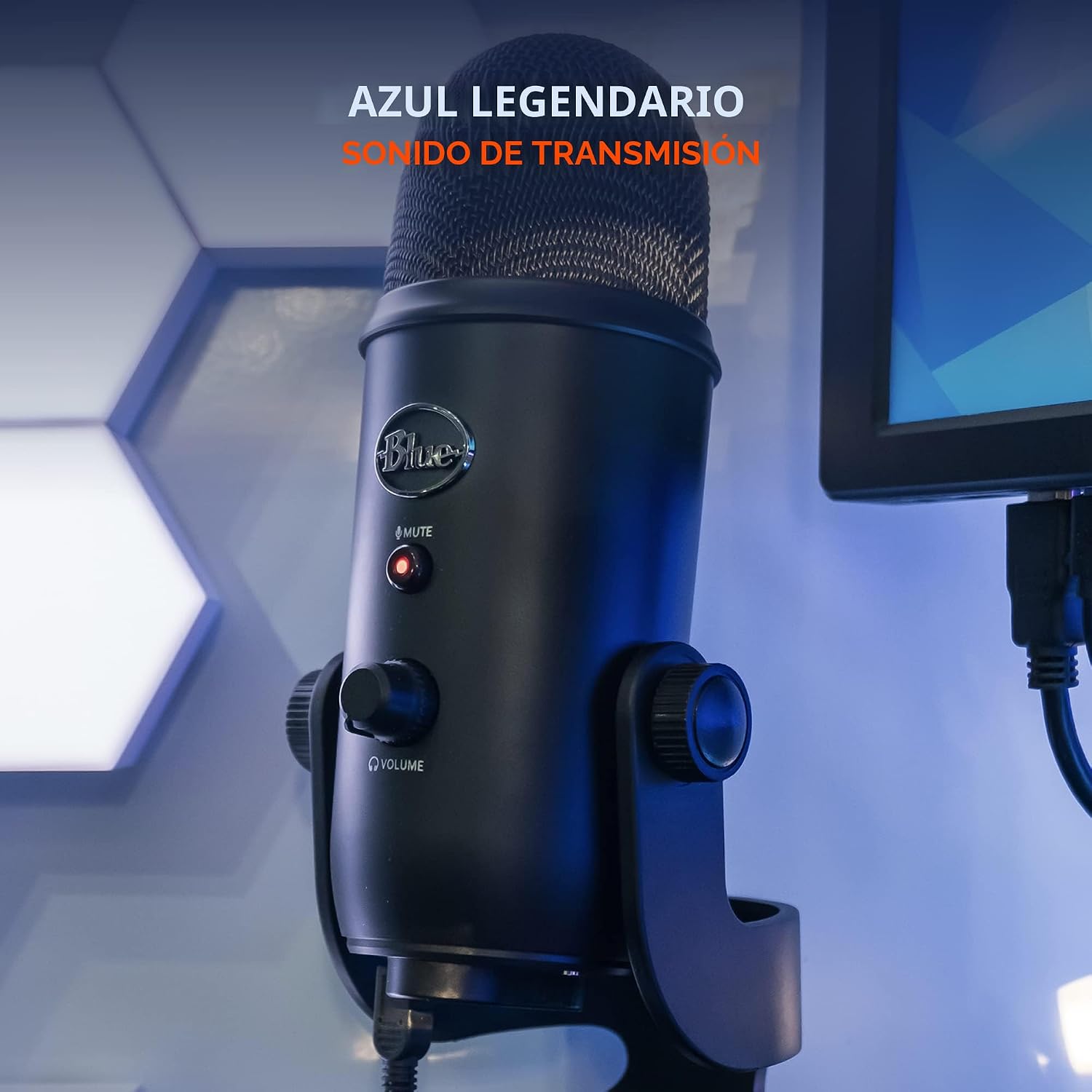 MICRÓFONO LOGITECH BLUE YETI USB CONDENSER BLACKOUT - 2