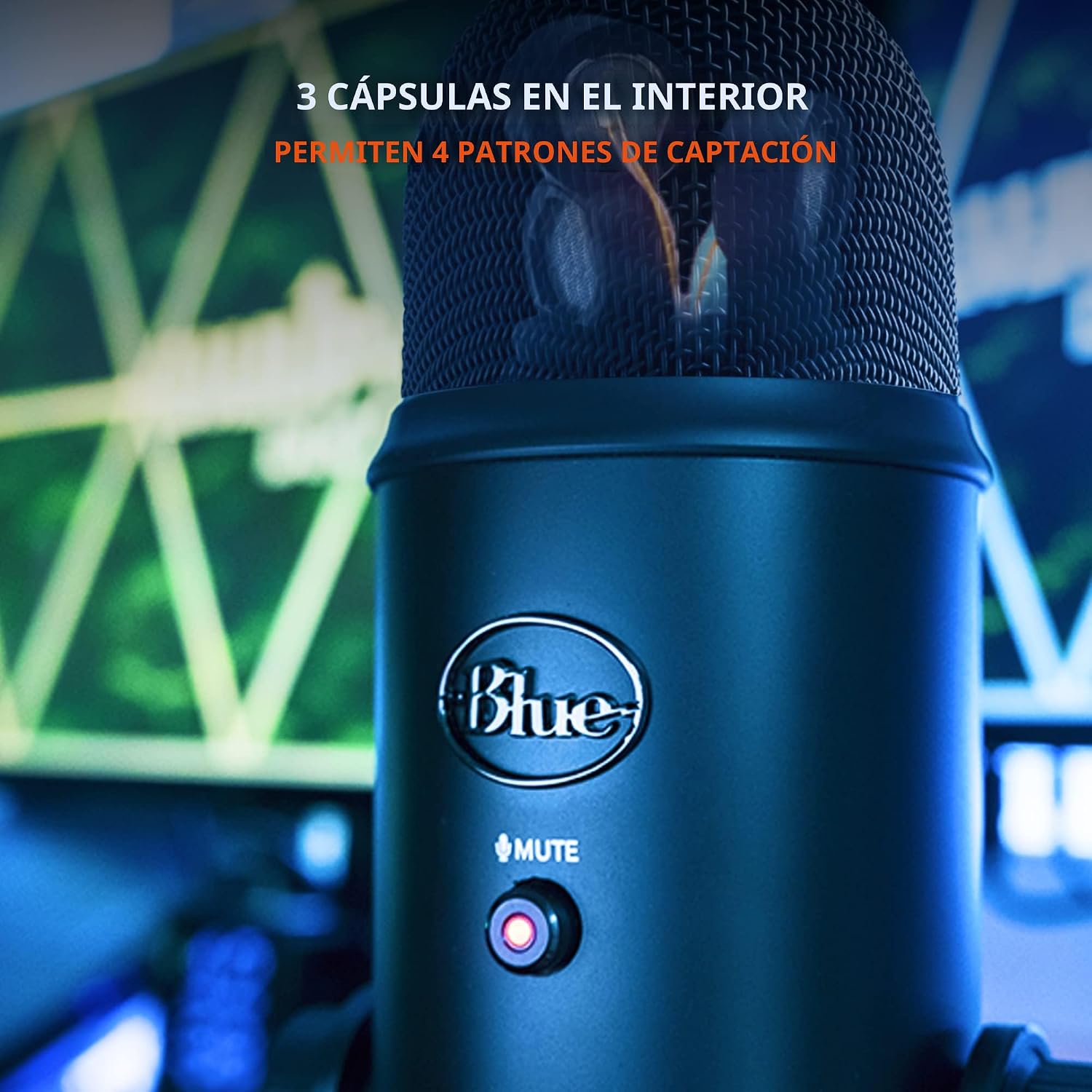 MICRÓFONO LOGITECH BLUE YETI USB CONDENSER BLACKOUT - 4
