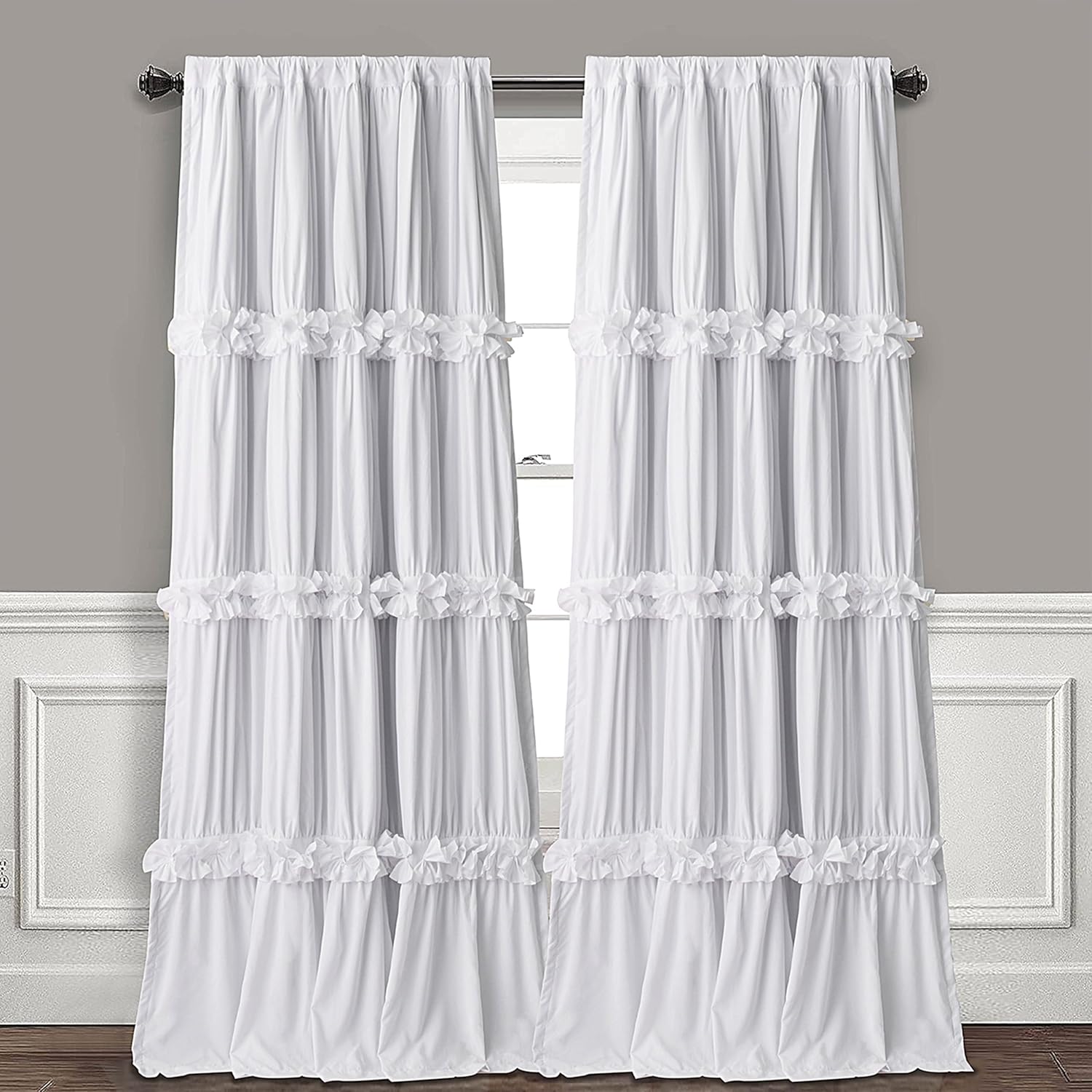 CORTINA DE TELA HOMECHOICE DECOR BLACKOUT BLANCO 52' X 96' 2 PANELES - 1