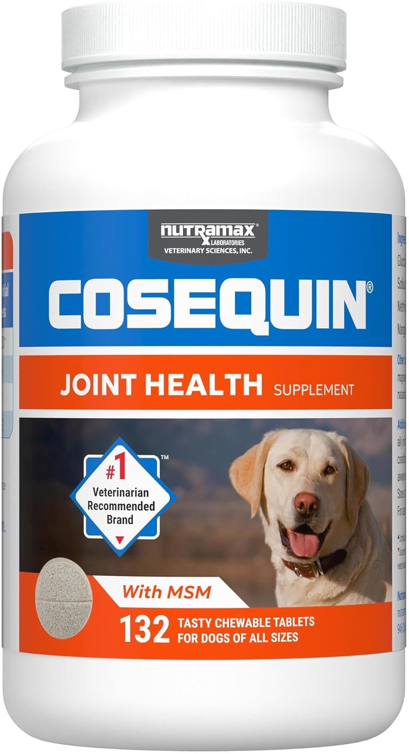 SUPLEMENTO ARTICULAR NUTRAMAX COSEQUIN MAXIMUM STRENGTH PARA PERROS, 2 PACKS DE 264 TABLETAS MASTICABLES - 1