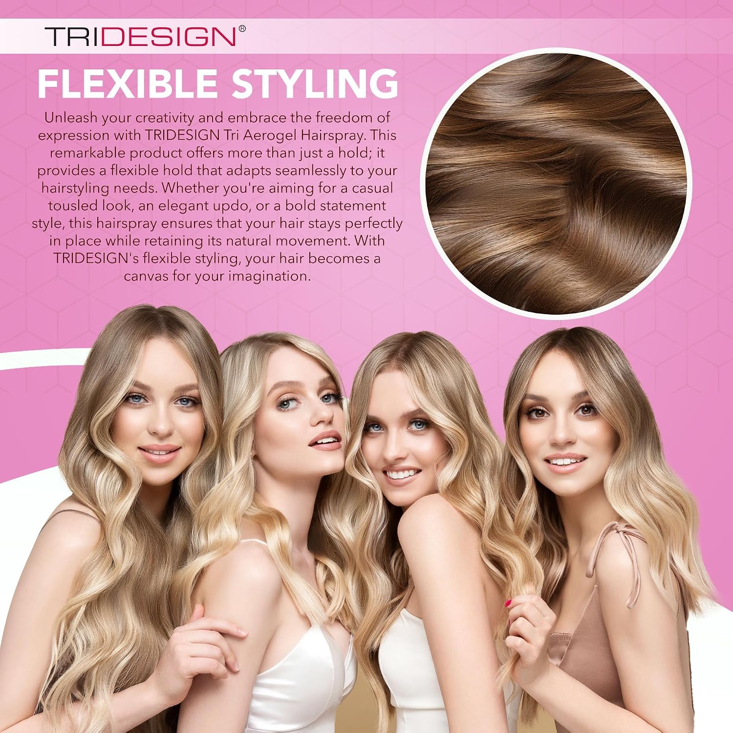 SPRAY FIJADOR TRI DESIGN AEROGEL STRONG HOLD VOLUMIZING 10.5 OZ PACK X4 - 3