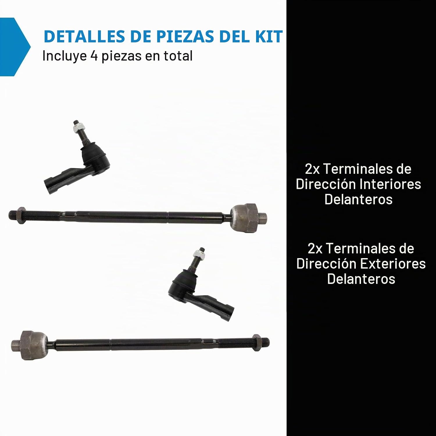 JUEGO DE BARRAS DE DIRECCIÓN TRQ 4 PIEZAS PARA RAM 1500 - 2