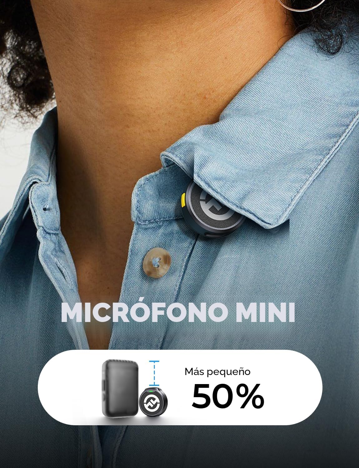MICRÓFONO INALÁMBRICO HOLLYLAND LARK M2 PARA IPHONE/CÁMARA/ANDROID/PC CON ESTUCHE DE CARGA - 2