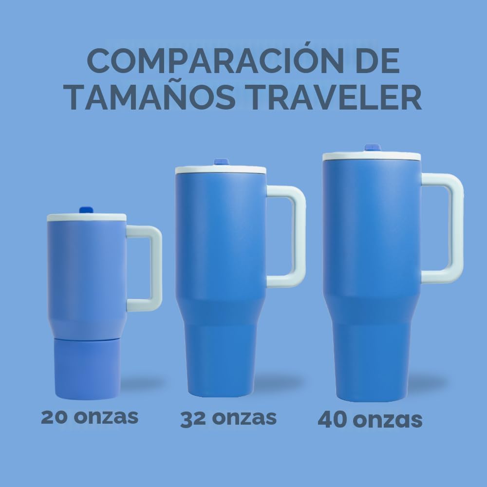 VASO TUMBLER HYDROJUG TRAVELER 40OZ CON AISLAMIENTO, ASA Y POPOTE RIPTIDE - 4