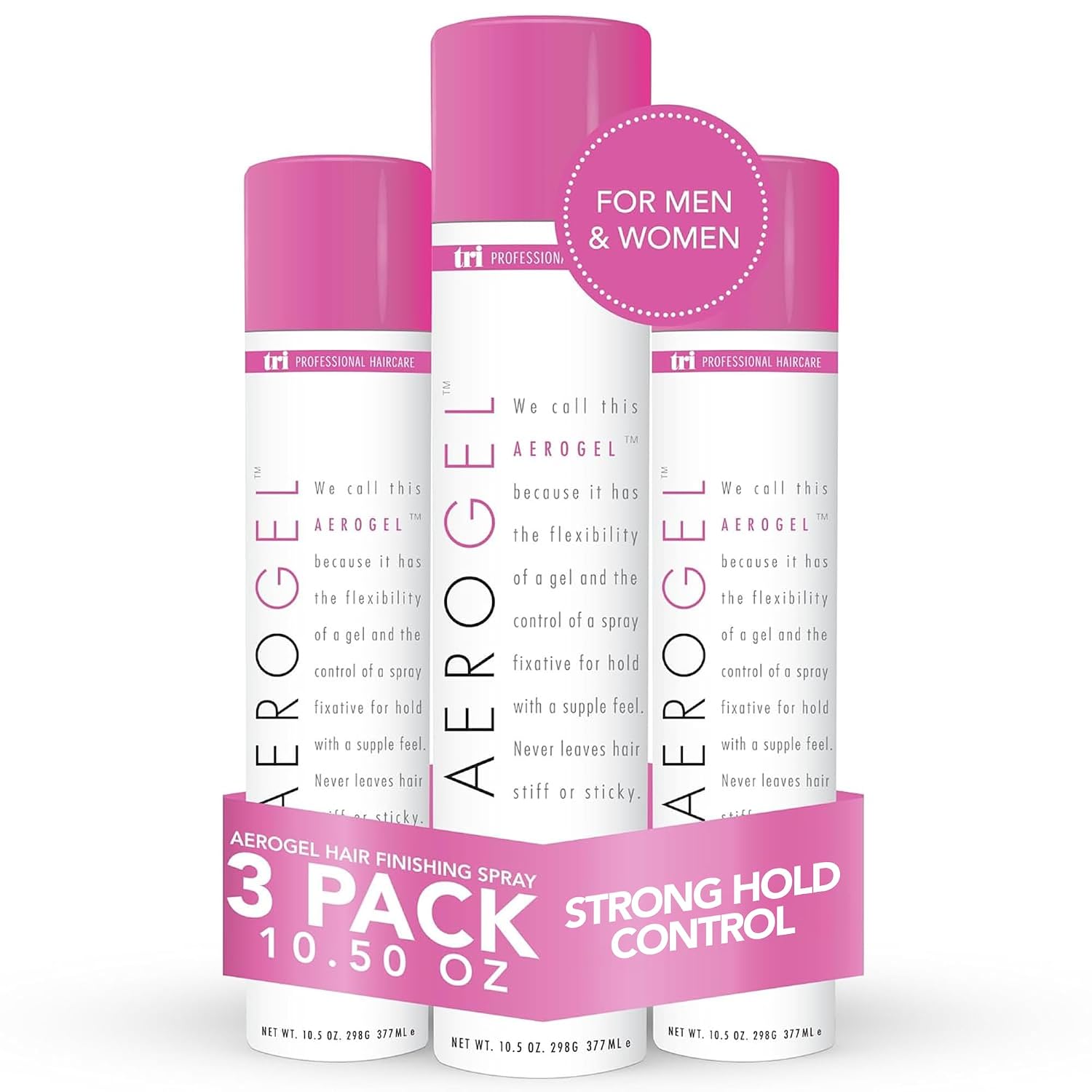 SPRAY FIJADOR TRI DESIGN AEROGEL 10.5 OZ PACK 3 UNIDADES - 1