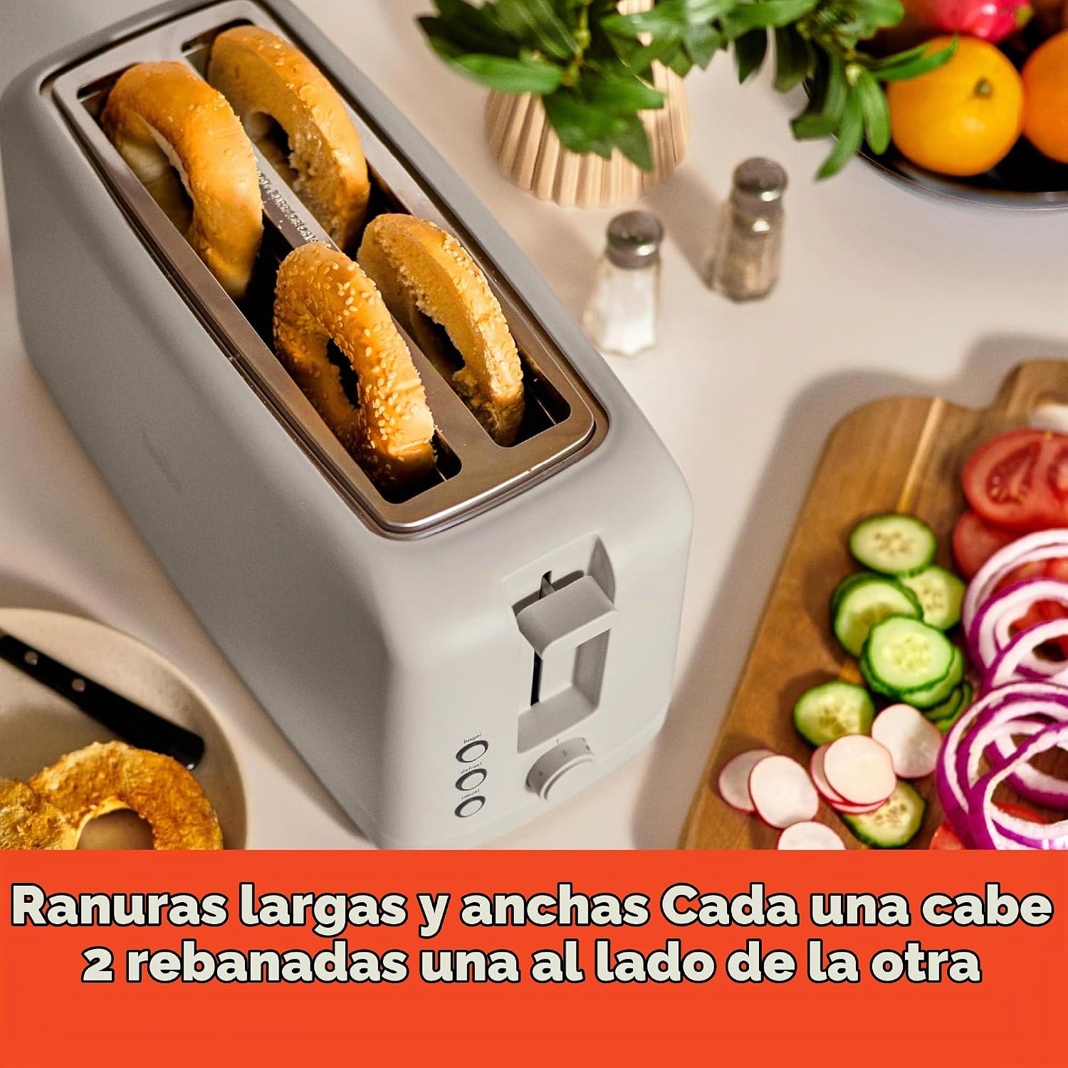 TOSTADORA BELLA FITS-ANYWHERE SLIM 4 REBANADAS RANURA EXTRA LARGA OATMILK - 4