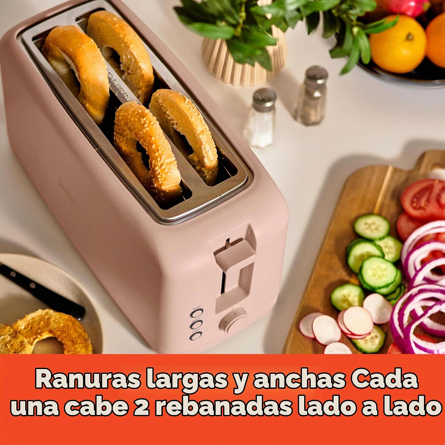 TOSTADORA BELLA 4 REBANADAS RANURA EXTRA LARGA COLOR BLOSSOM - 4