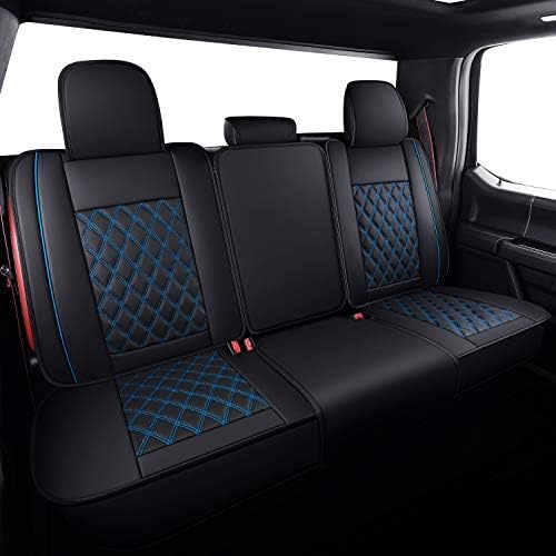 FUNDAS DE ASIENTO TRASERO AIERXUAN PARA FORD F150 F250 F350 F450 NEGRO AZUL - 1