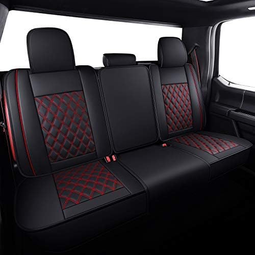 FUNDA DE ASIENTO TRASERO AIERXUAN PARA FORD F150 F250 F350 F450 NEGRO Y ROJO - 1