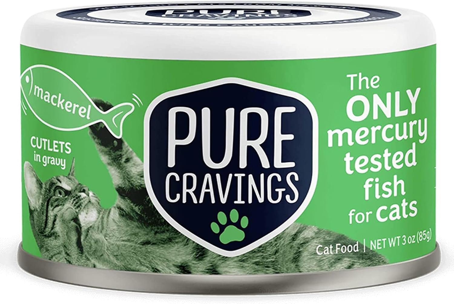 ALIMENTO HÚMEDO PURE CRAVINGS PARA GATOS FILETES DE CABALLA EN SALSA, PACK DE 12 LATAS - 1
