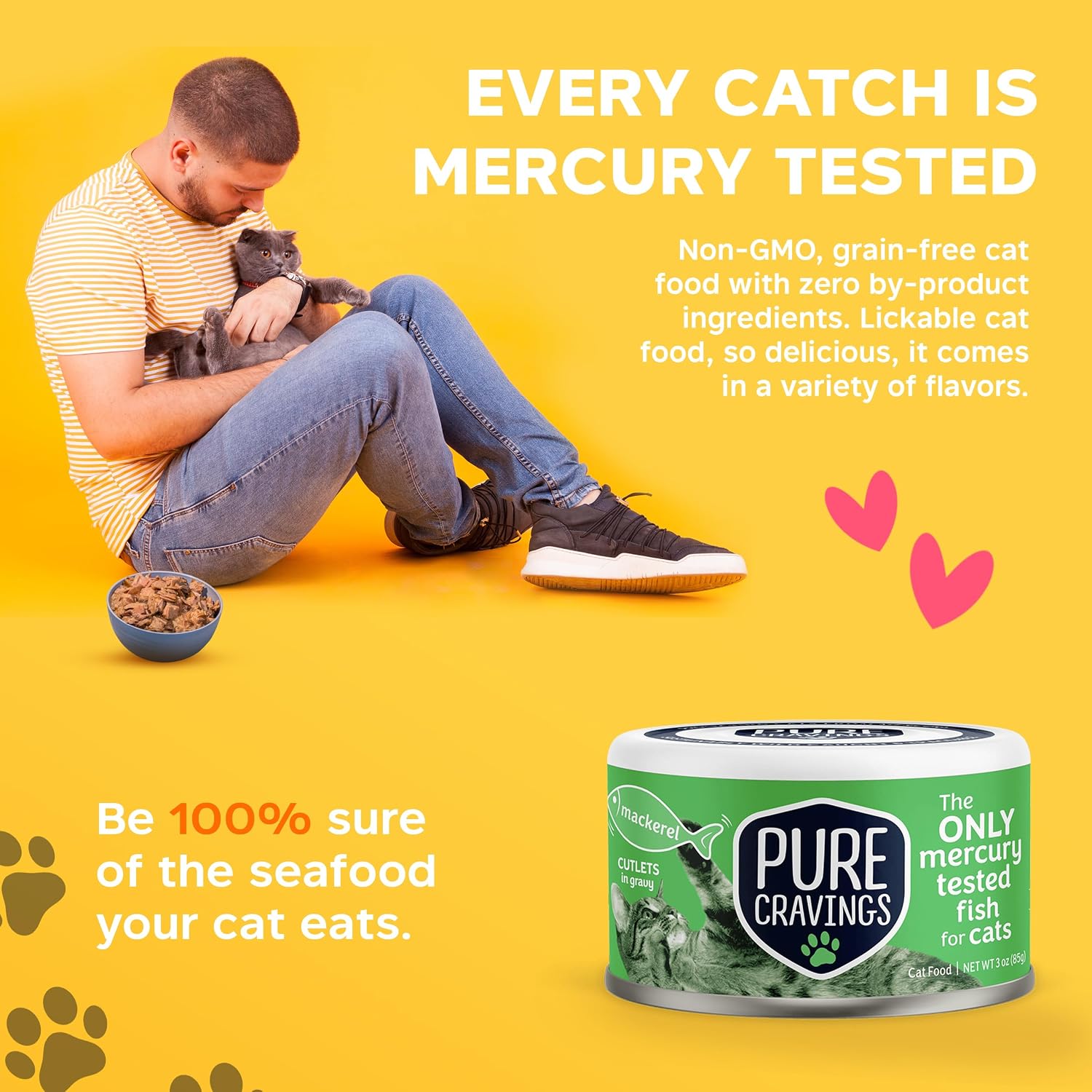 ALIMENTO HÚMEDO PURE CRAVINGS PARA GATOS FILETES DE CABALLA EN SALSA, PACK DE 12 LATAS - 4