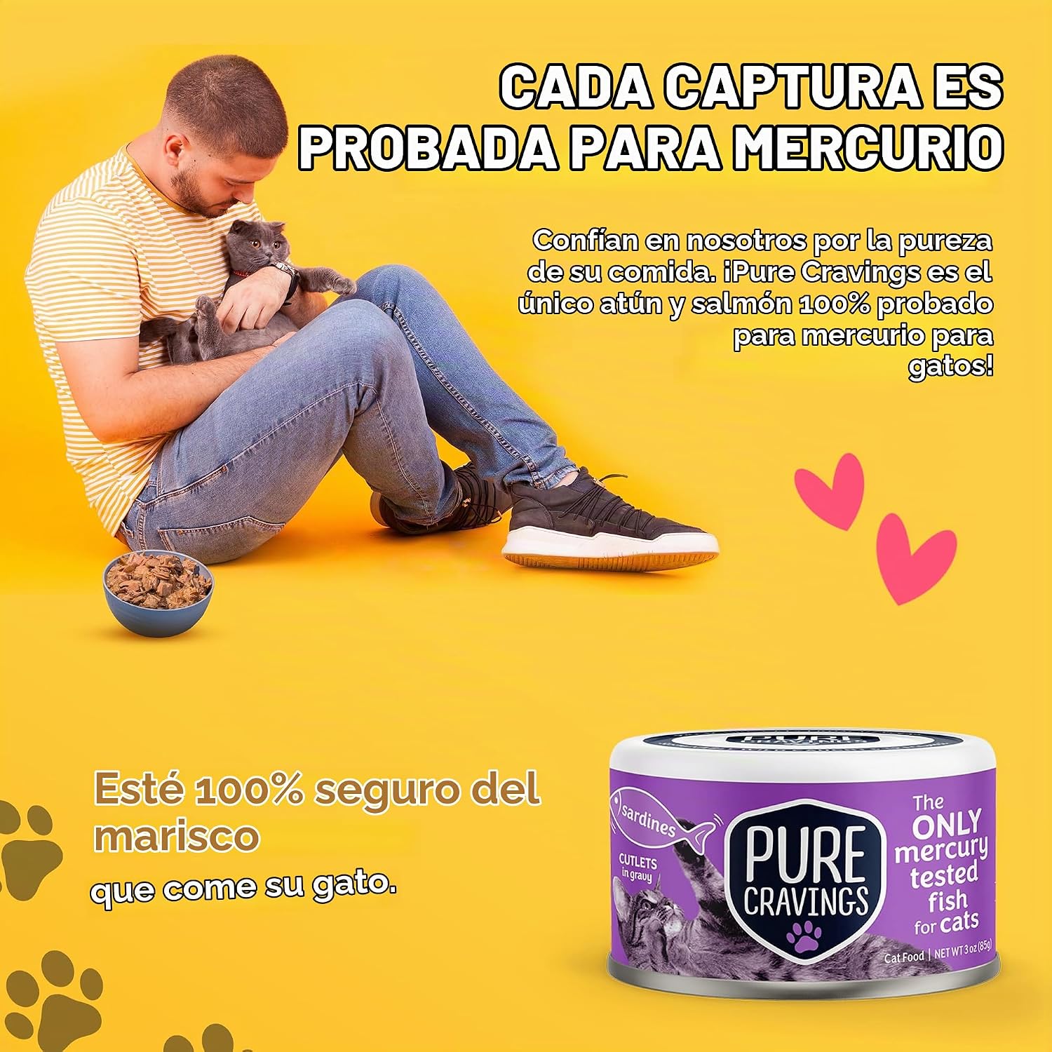 ALIMENTO HÚMEDO PARA GATOS PURE CRAVINGS SARDINAS EN SALSA, PACK DE 12 LATAS - 4