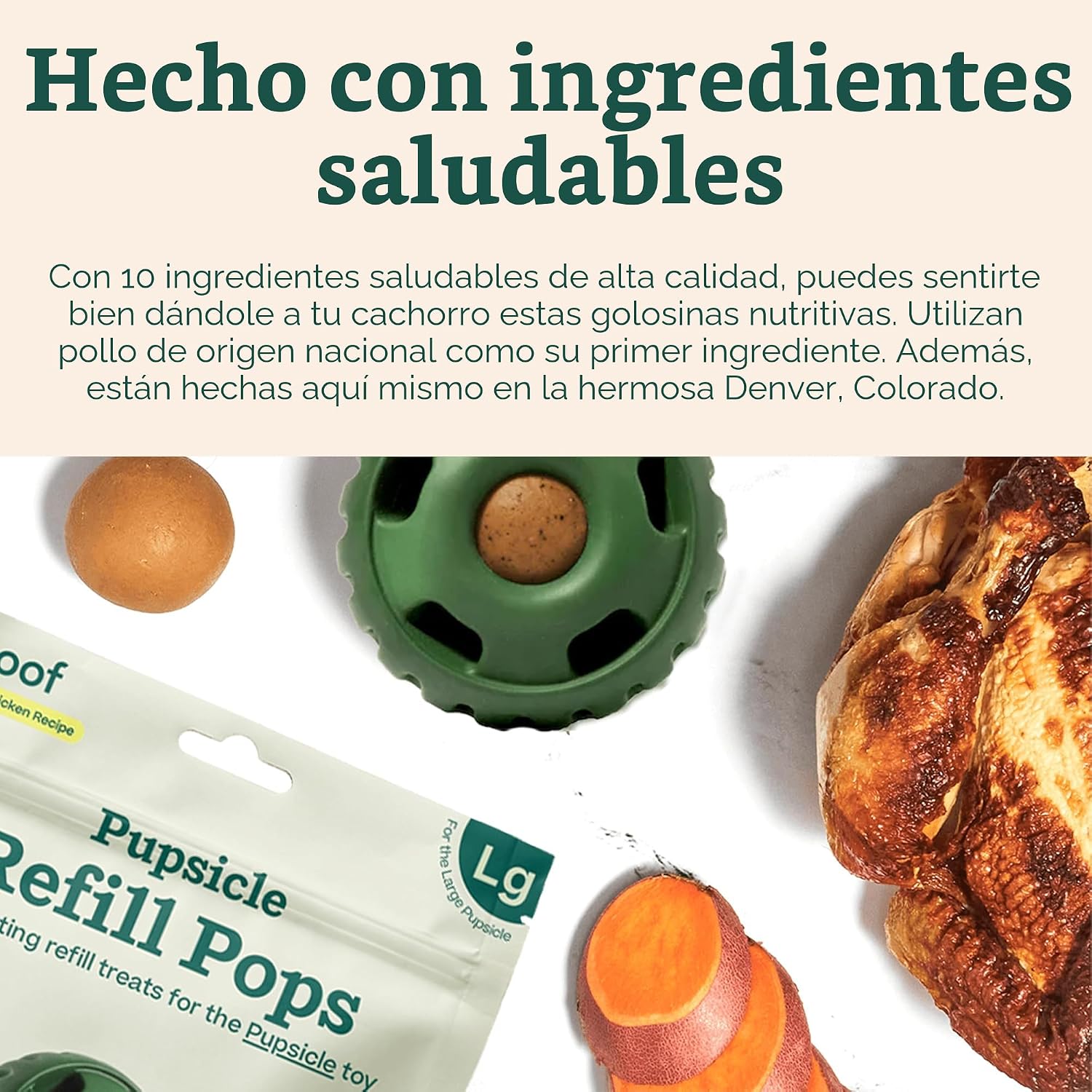 WOOF PUPSICLE CHICKEN REFILL POPS PREMIOS PARA PERROS TALLA GRANDE 7 UNIDADES 3 PACK - 4
