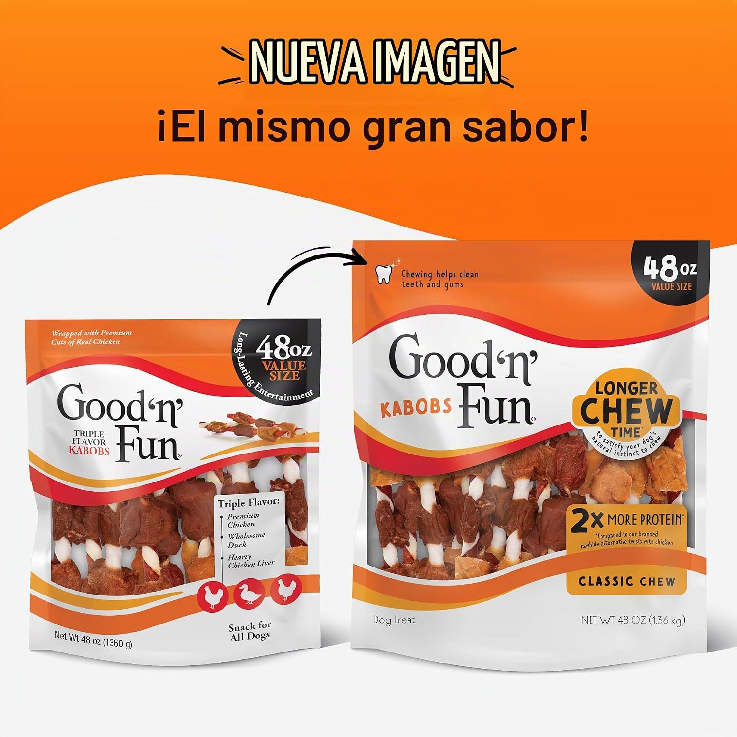 SNACK PARA PERROS GOOD 'N' FUN KABOBS TRIPLE SABOR 48 OZ - 3