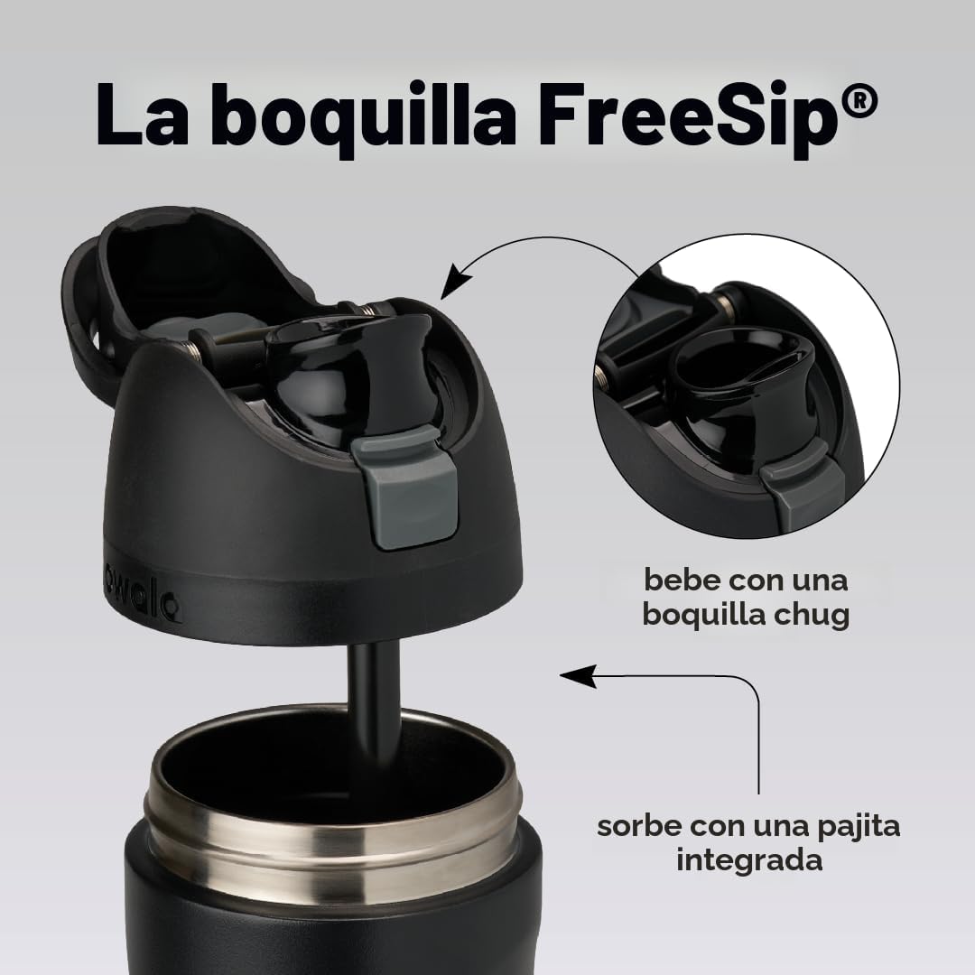 TERMO OWALA FREESIP ACERO INOXIDABLE 40 OZ GRIS OSCURO - 2