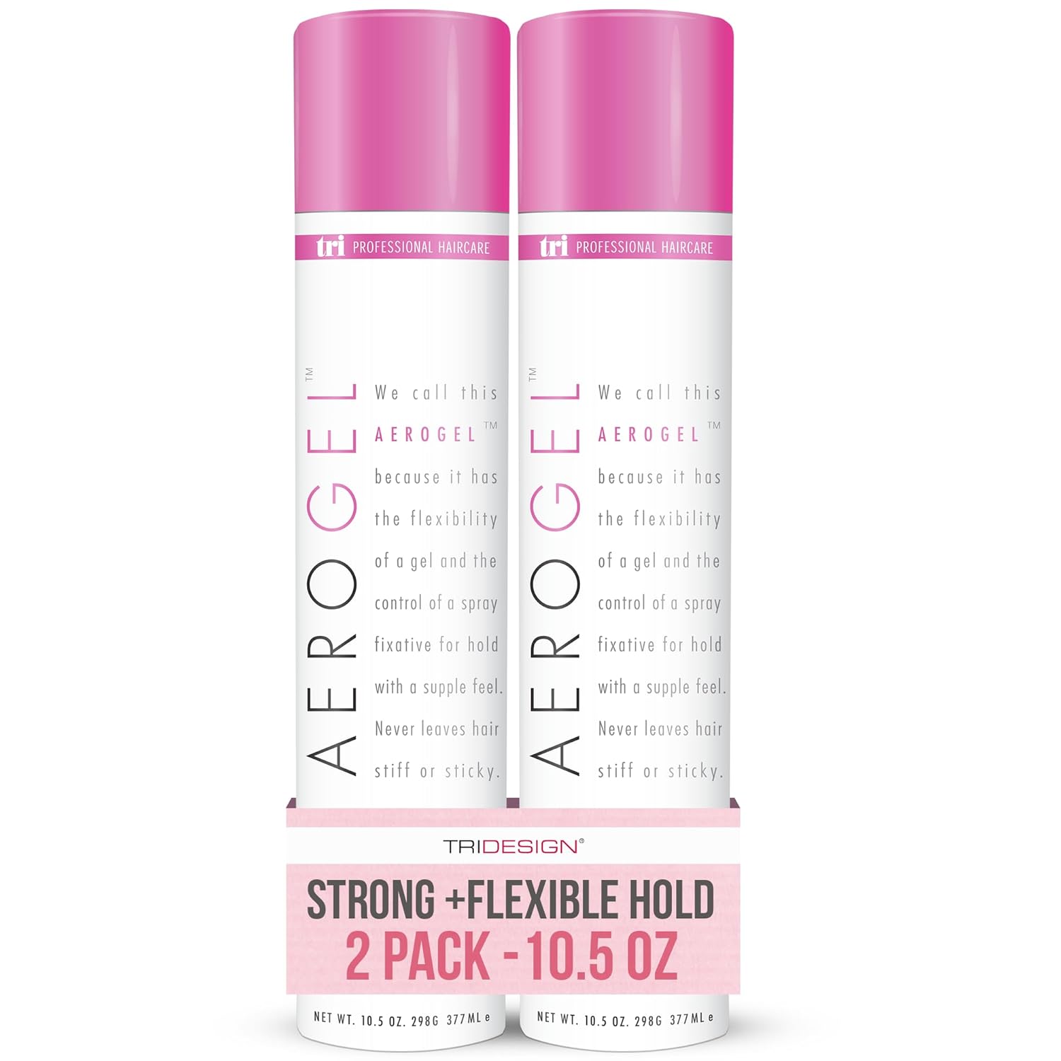 SPRAY FIJADOR TRI DESIGN AEROGEL STRONG HOLD VOLUMIZING 10.5 OZ PACK X2 - 1
