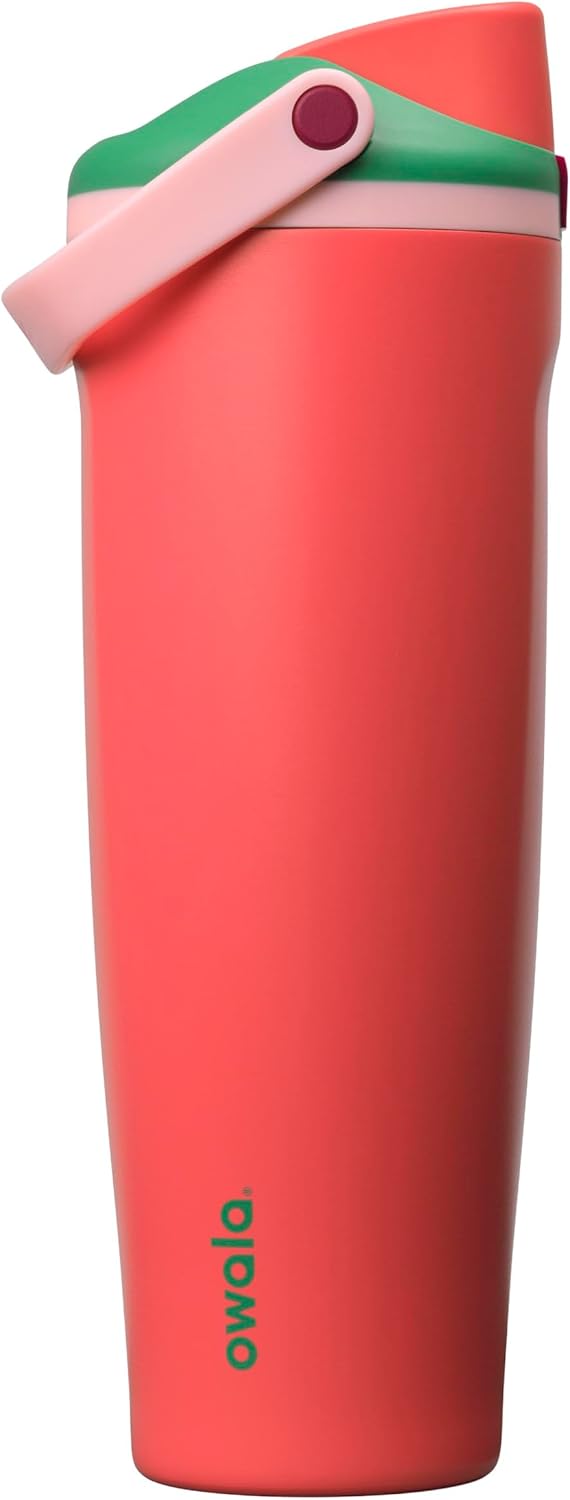 BOTELLA DE AGUA OWALA FREESIP SWAY ACERO INOXIDABLE 40 OZ STRAWBERRY FIELDS - 1