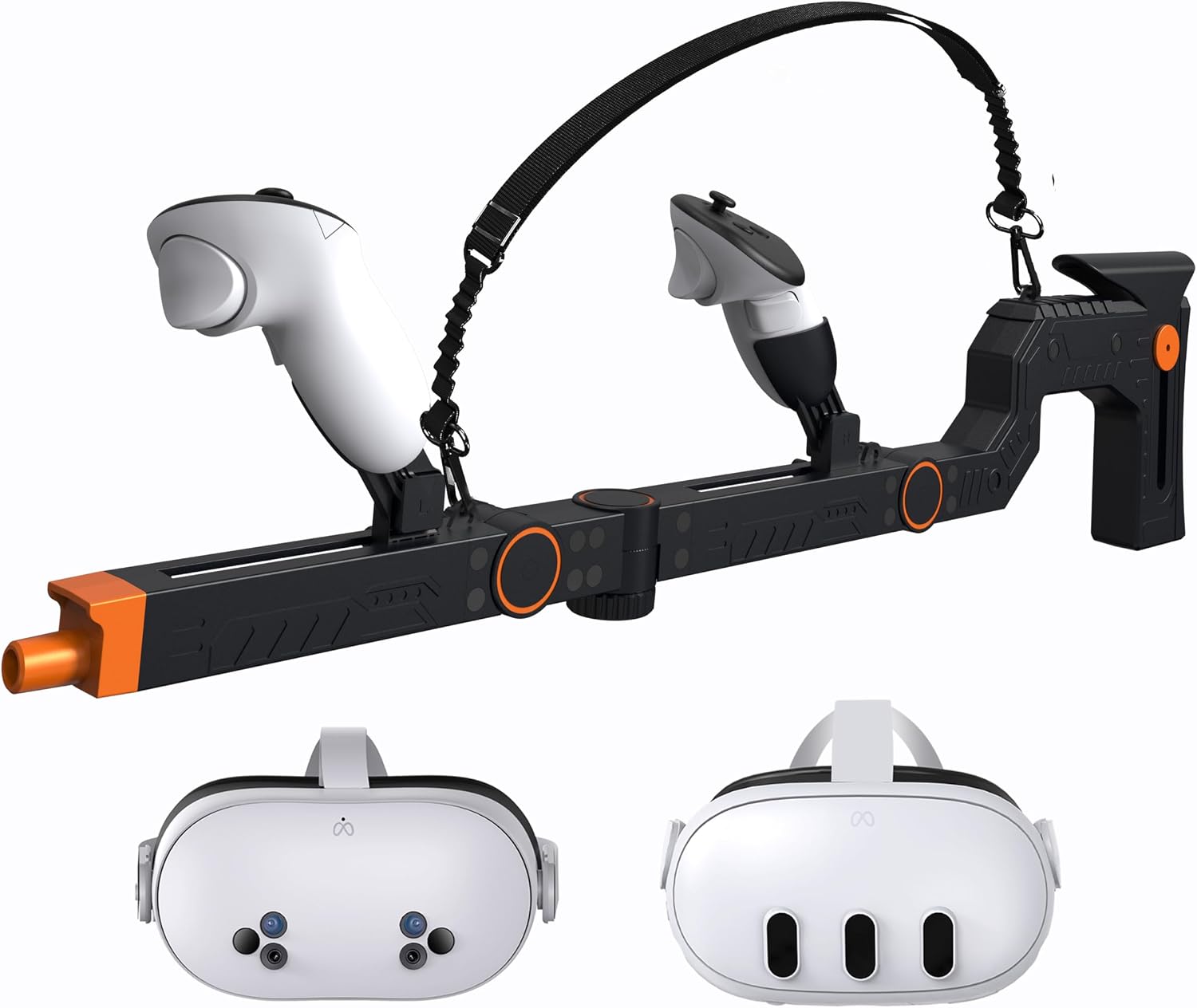 SOPORTE DE ARMA VR PARA META QUEST 3 Y QUEST 3S CON AJUSTE DE ÁNGULO DE PRECISIÓN - 1