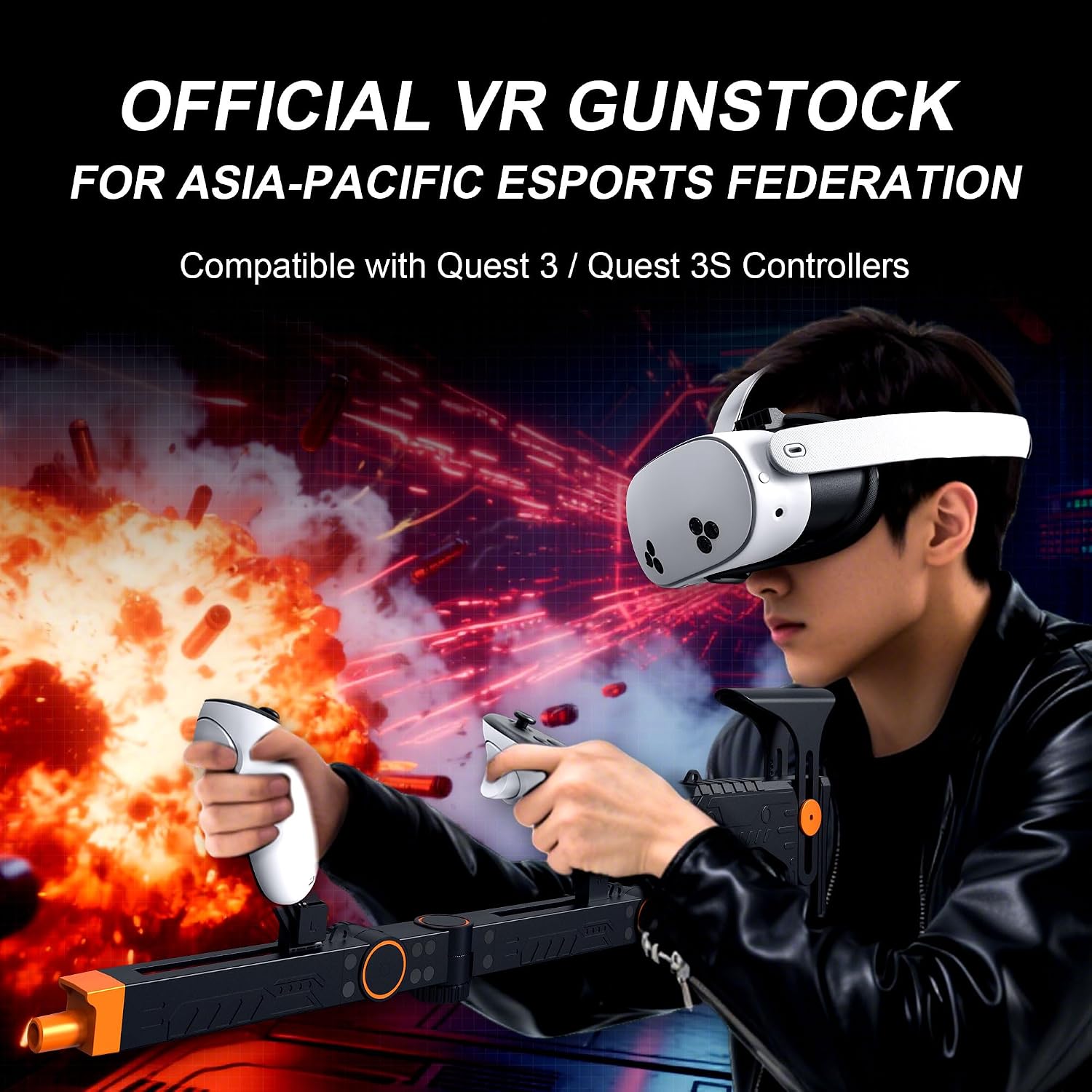 SOPORTE DE ARMA VR PARA META QUEST 3 Y QUEST 3S CON AJUSTE DE ÁNGULO DE PRECISIÓN - 2