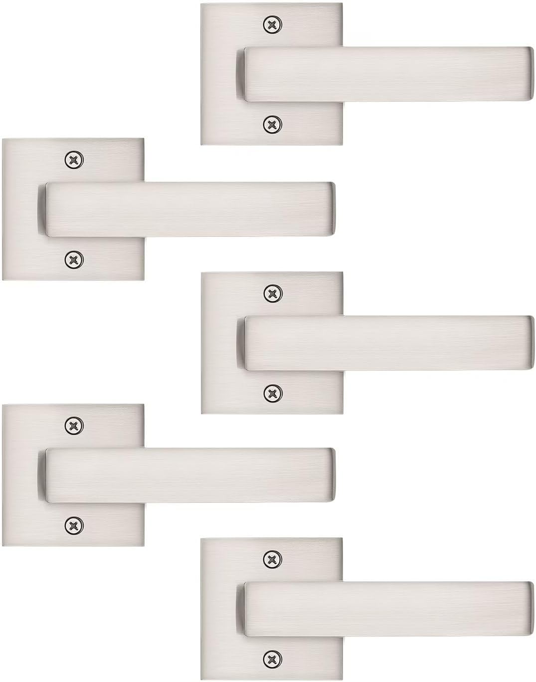 MANIJA PARA PUERTA DUMMY TINEWA NÍQUEL CEPILLADO REVERSIBLE PACK 5 - 1