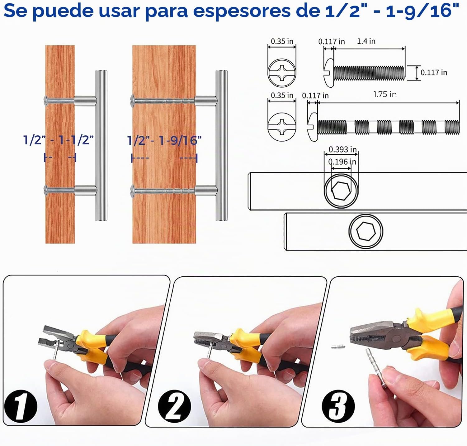 MANIJA PARA MUEBLE RAVINTE NÍQUEL CEPILLADO 3-1/2 PULGADAS, PAQUETE DE 30 - 3
