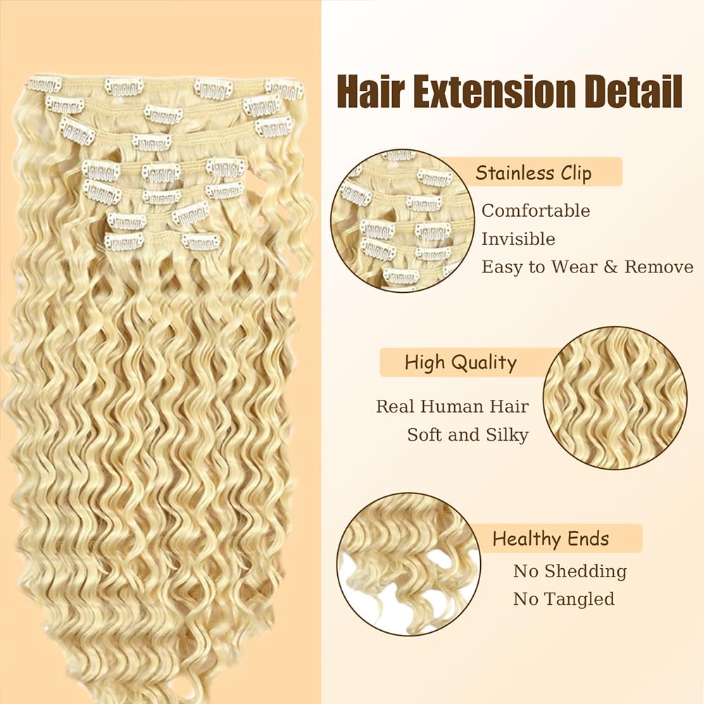 EXTENSIONES DE CABELLO CLIP-IN LAKAISA #613 RUBIO MIEL 18 PULGADAS 120G 7 PIEZAS - 3