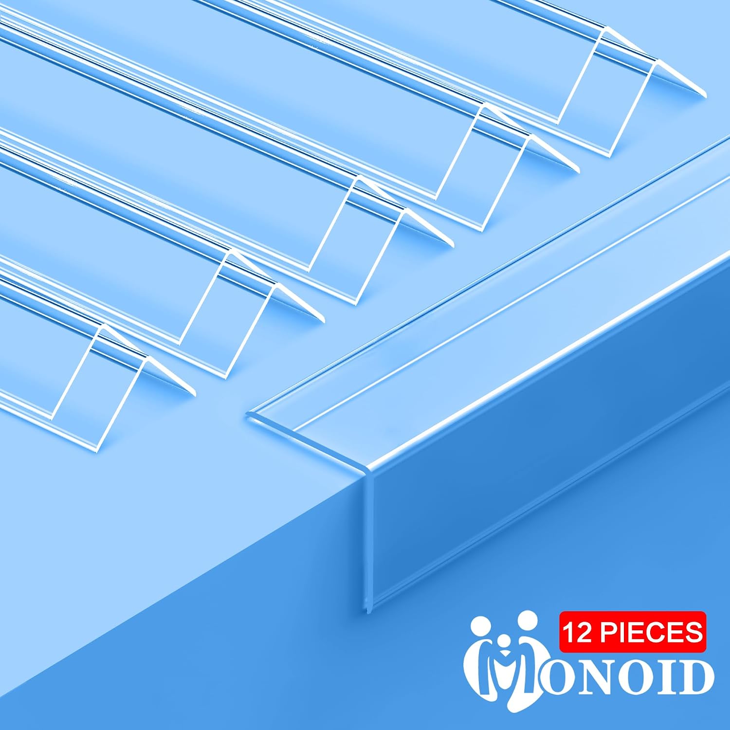 PROTECTORES DE ESQUINA MONOID TRANSPARENTES 31.5' PACK 12 PIEZAS - 3