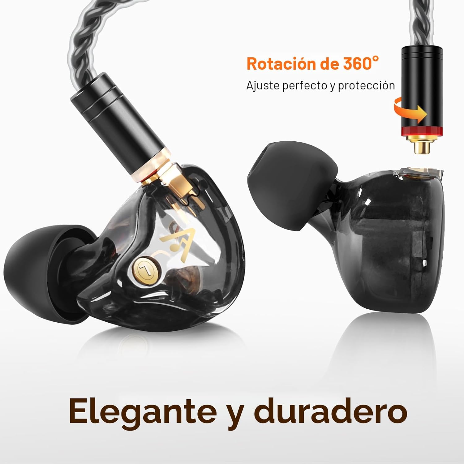 AUDÍFONOS IN-EAR AUDIOVANCE VIBES 202 HIFI CON CABLE PLATEADO - 5