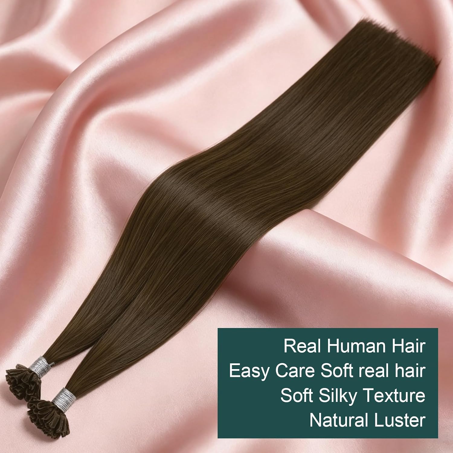 EXTENSIONES DE CABELLO U TIP EASYOUTH CABELLO HUMANO COLOR MARRÓN - 4