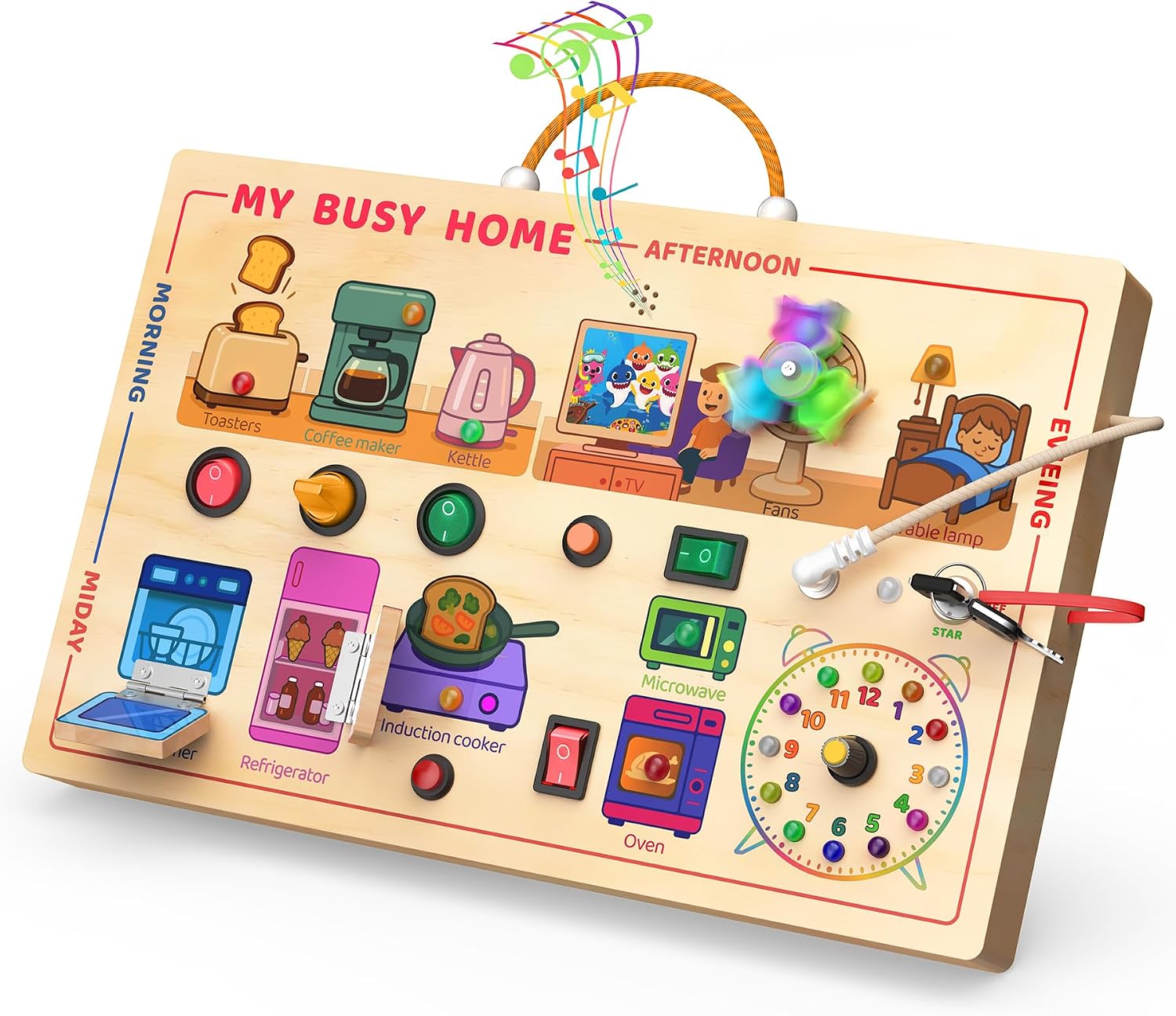 TABLERO DE ACTIVIDADES FLYCOOST MY BUSY HOME MONTESSORI PARA NIÑOS 1-3 AÑOS - 1