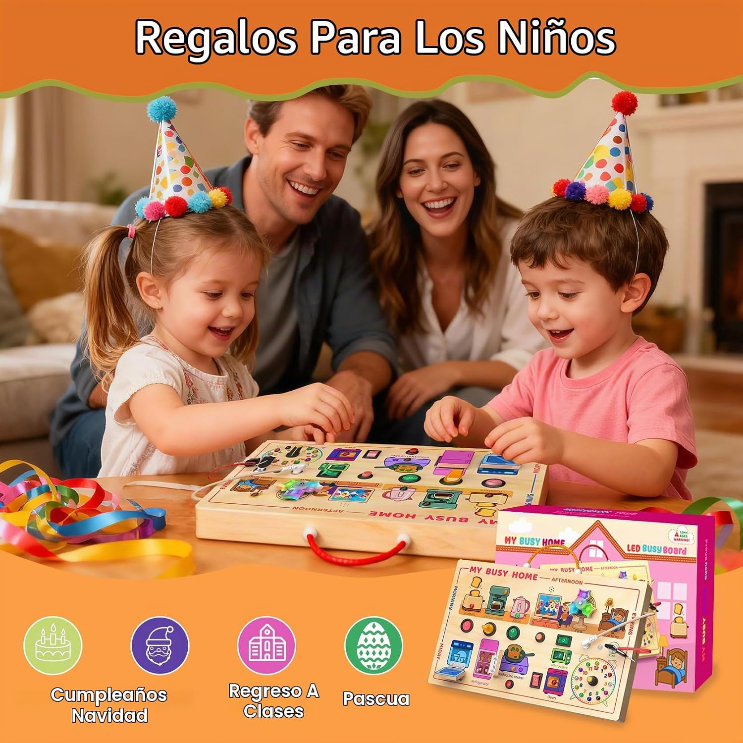 TABLERO DE ACTIVIDADES FLYCOOST MY BUSY HOME MONTESSORI PARA NIÑOS 1-3 AÑOS - 5