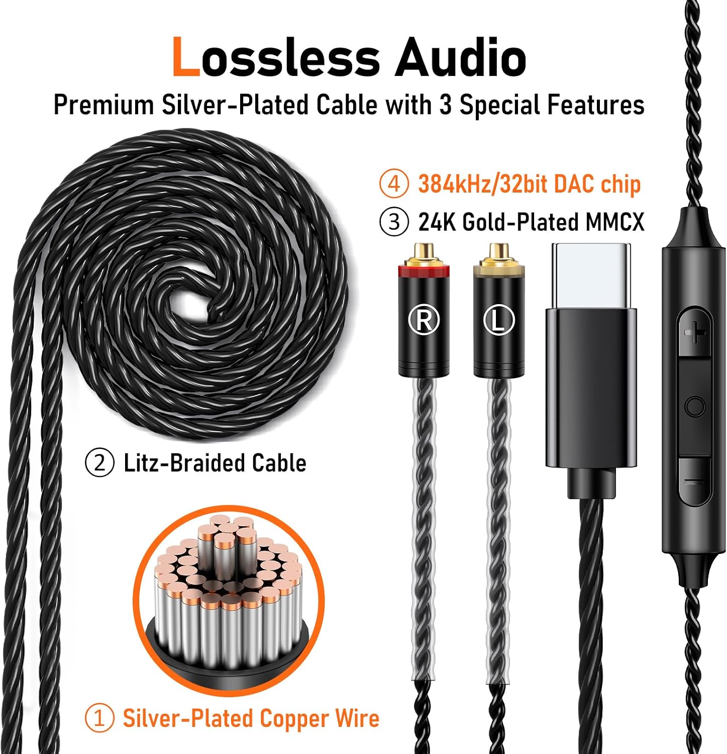 AUDÍFONOS AUDIOVANCE VIBES 202MC USB-C HIFI CON MICRÓFONO INTEGRADO - 4