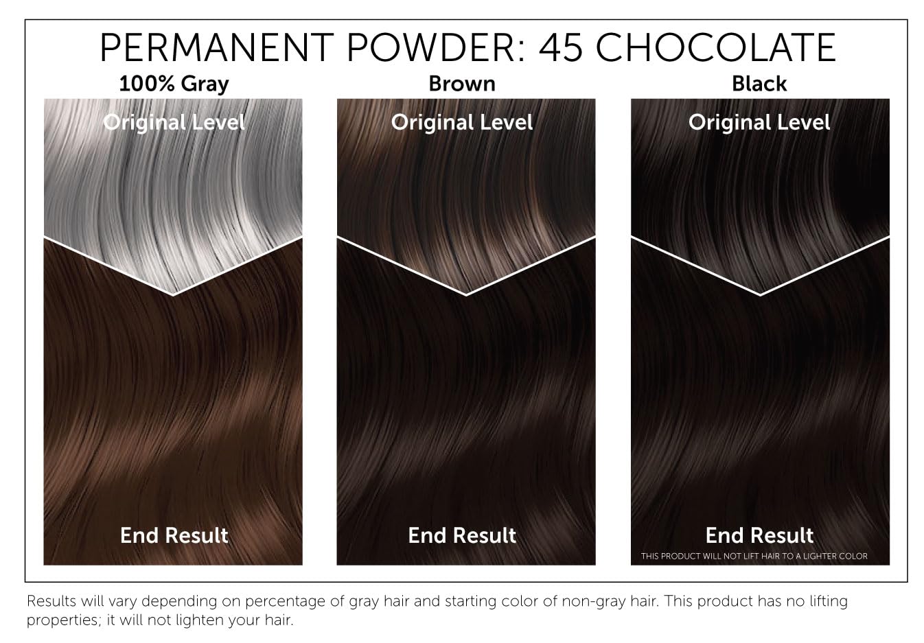 TINTURA PERMANENTE EN POLVO BIGEN #45 CHOCOLATE PACK 6 UNIDADES - 2