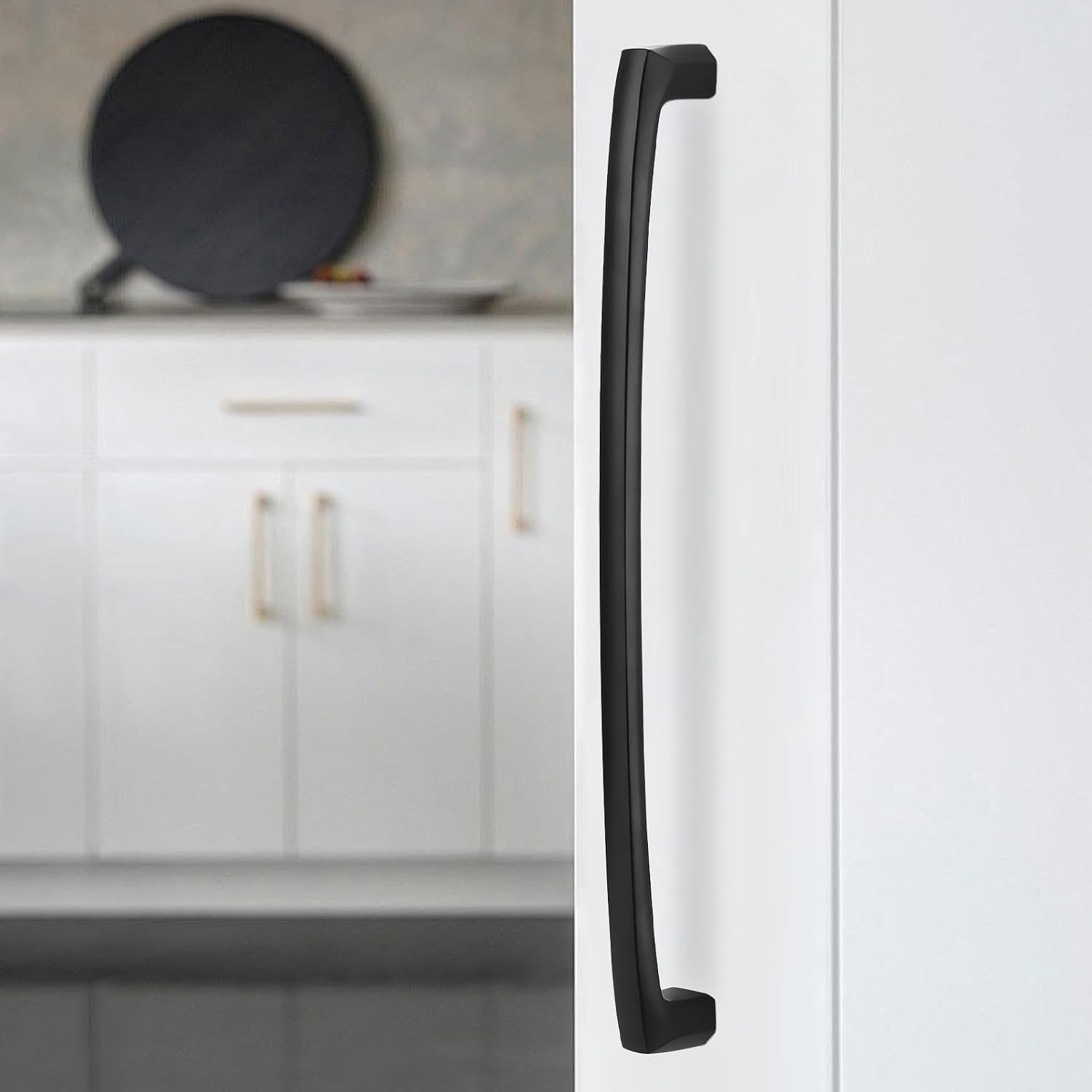 MANIJA PARA MUEBLES 10 PULGADAS BUKOBYHE NEGRO MATE ZINC ALEACIÓN PACK 2 - 2