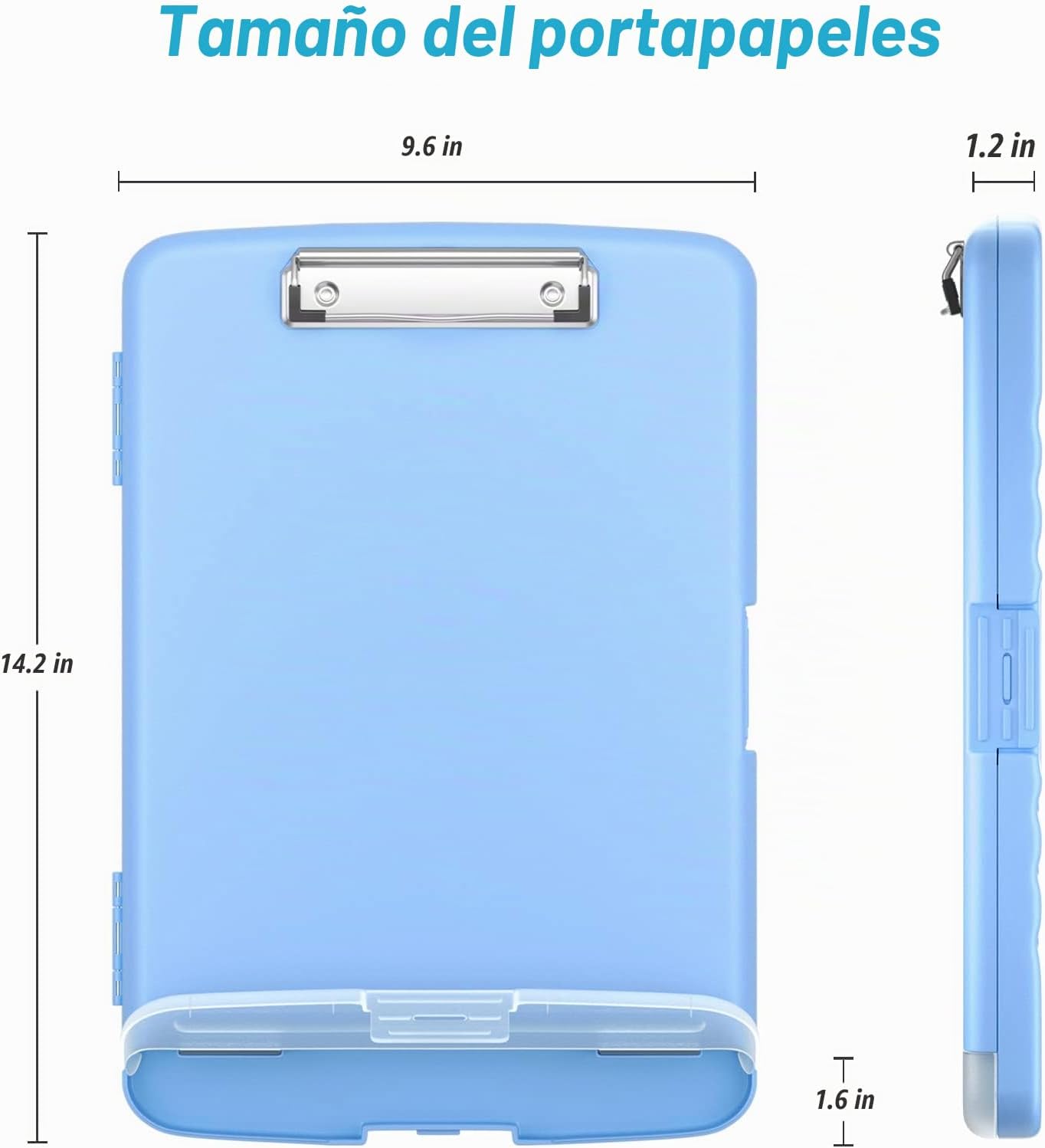 CARPETA PORTAFOLIO RIMILAK CON ALMACENAMIENTO 8.5 X 11 PULGADAS AZUL - 2