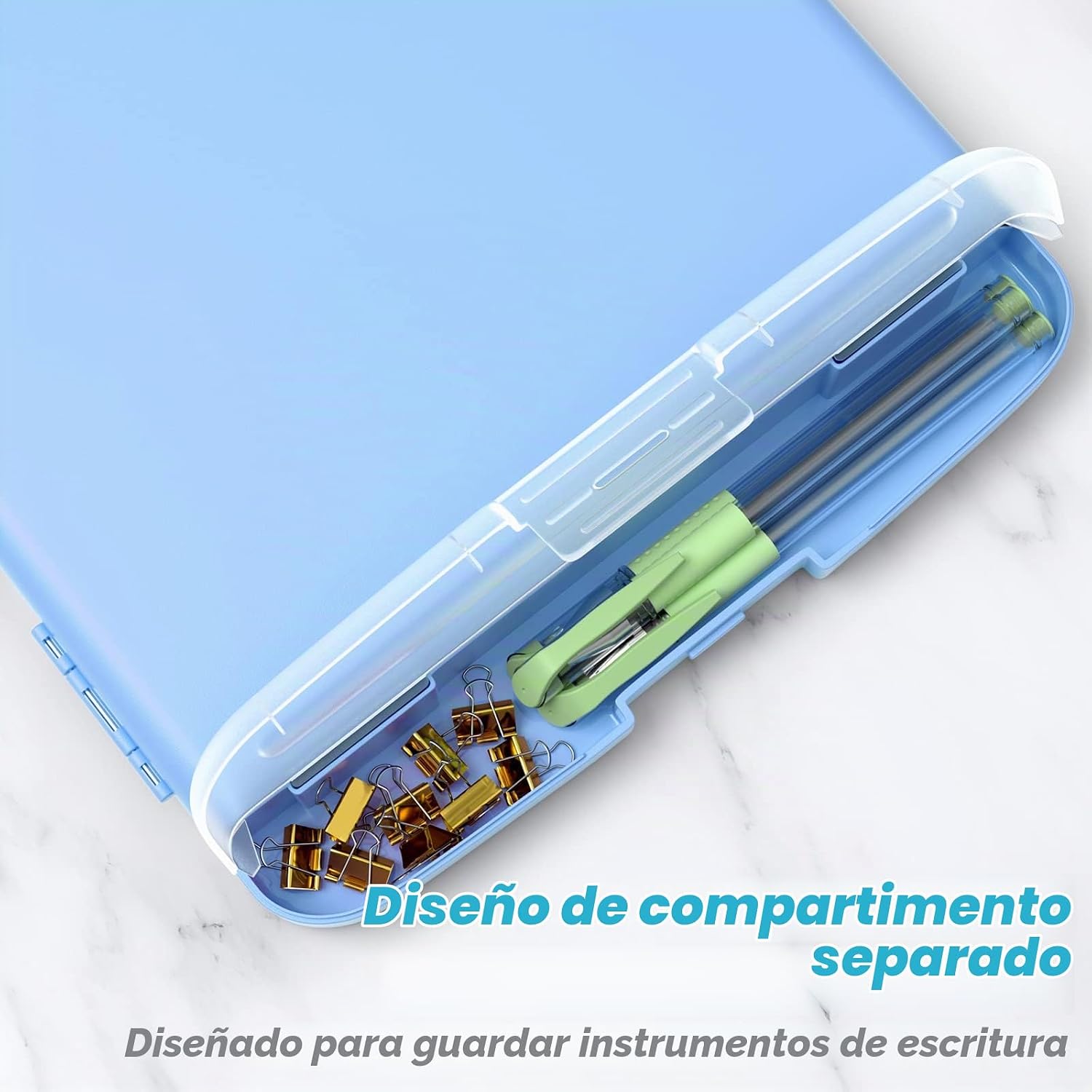 CARPETA PORTAFOLIO RIMILAK CON ALMACENAMIENTO 8.5 X 11 PULGADAS AZUL - 4