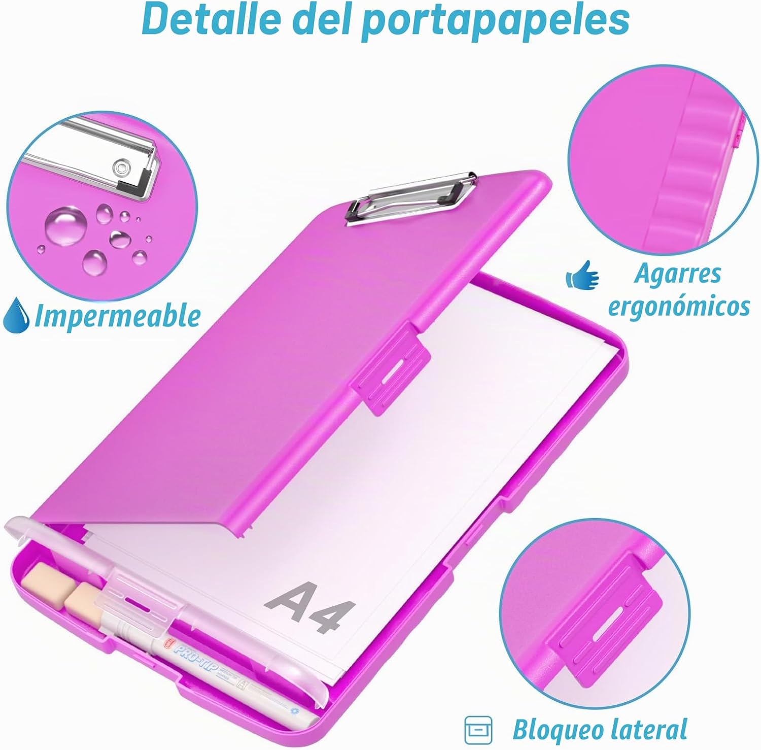 CARPETA PORTAFOLIO RIMILAK CON ALMACENAMIENTO 8.5 X 11 MAGENTA - 5