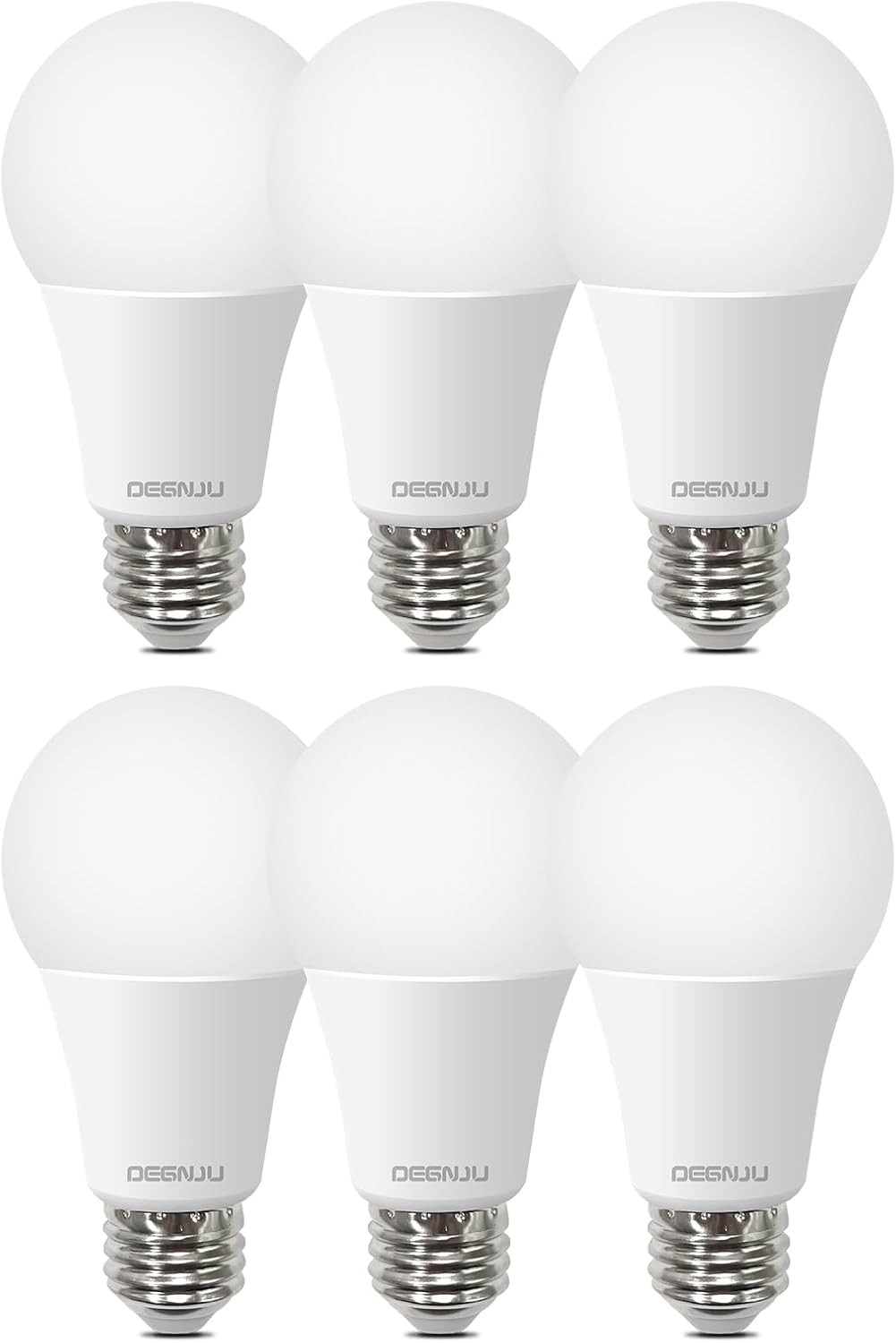 AMPOLLETA LED A19 DEGNJU 13W LUZ BLANCA FRÍA 5000K BASE E26 PACK 6 UNIDADES - 1