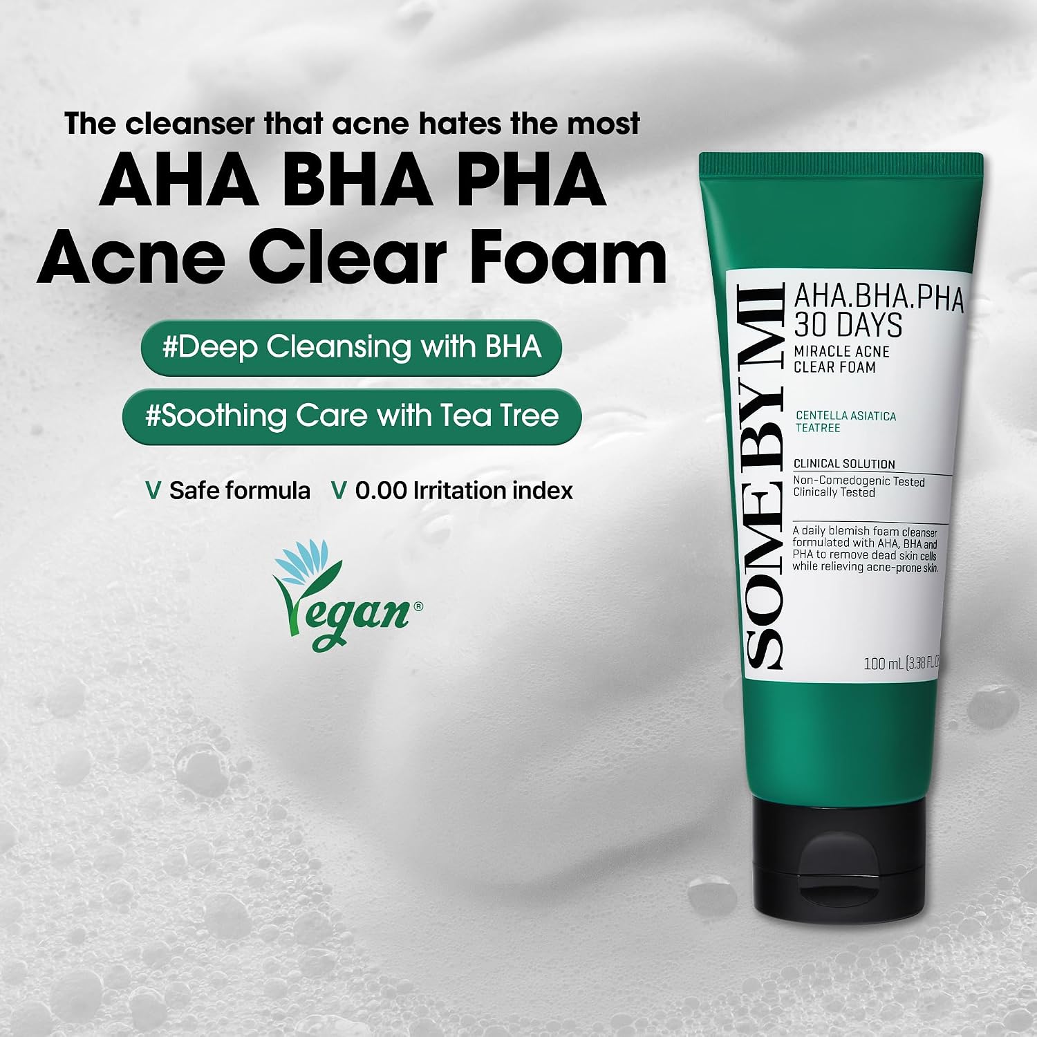 LIMPIADOR DE ESPUMA SOME BY MI AHA BHA PHA 30 DAYS MIRACLE ACNE CLEAR PACK DE 2 - 2