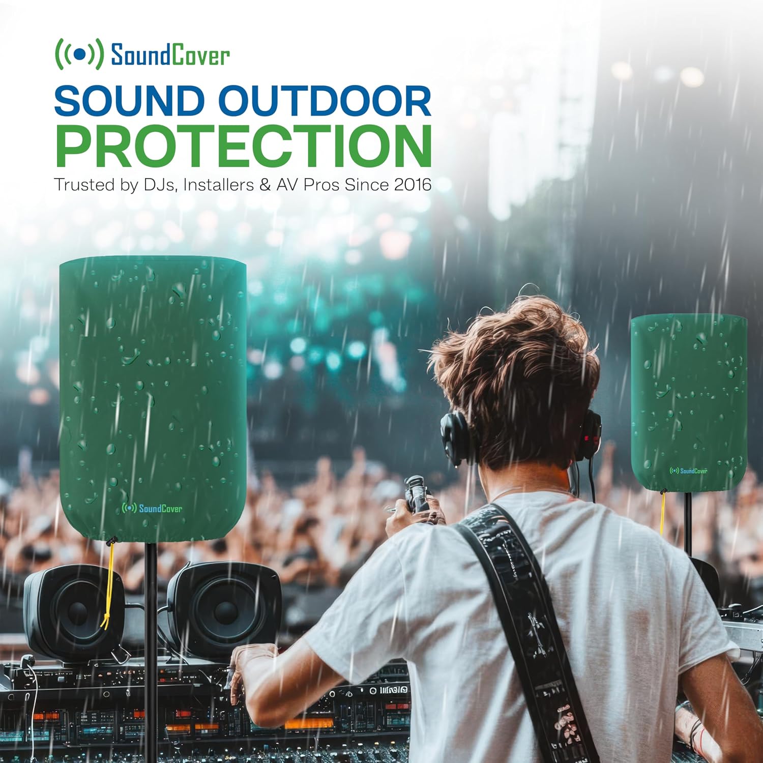 FUNDA PROTECTORA PARA PARLANTE PA/DJ DE 10' 600D SOUNDCOVER VERDE - 4