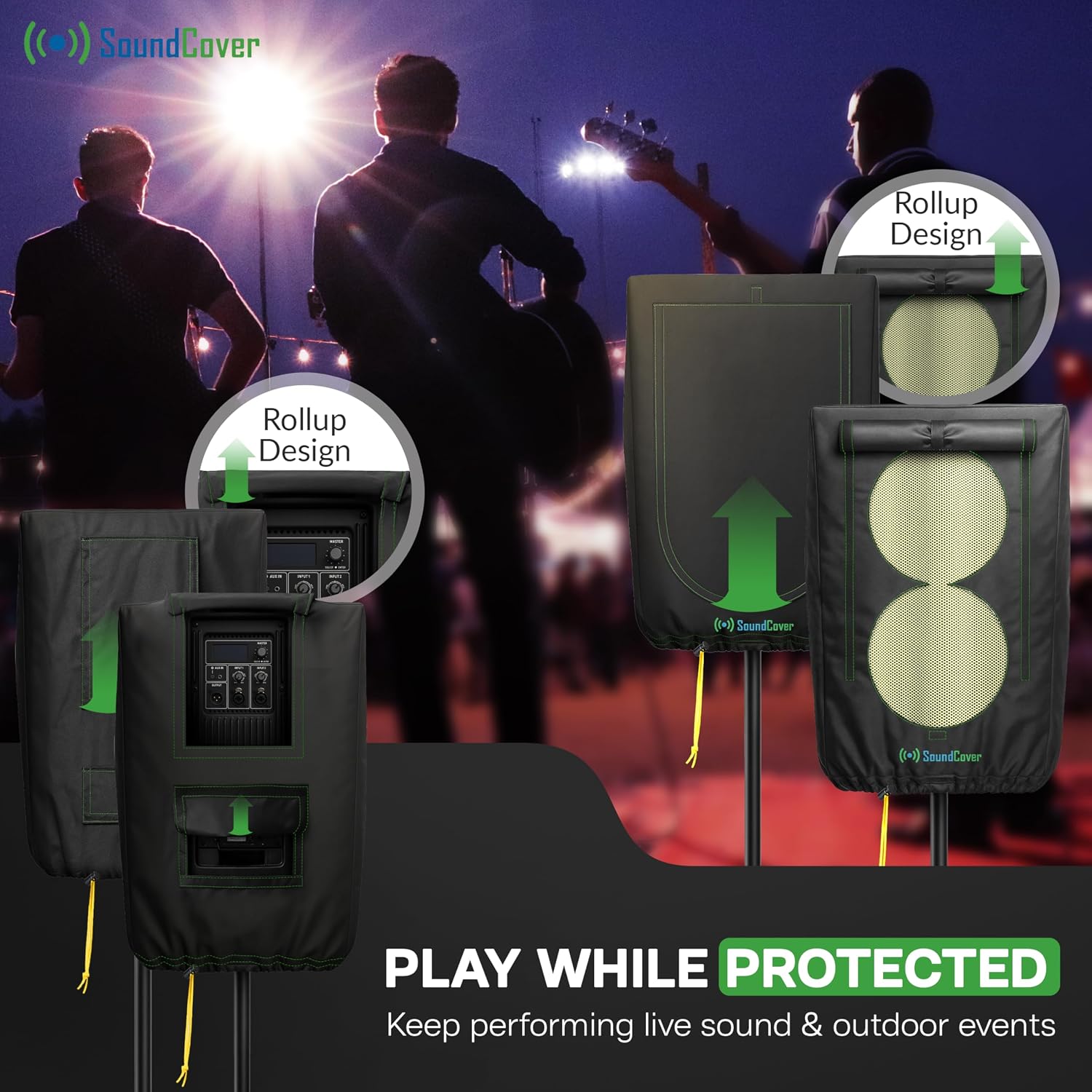FUNDA PROTECTORA PARA PARLANTE PA/DJ DE 8 PULGADAS 600D CON SOUNDFLAP - 5