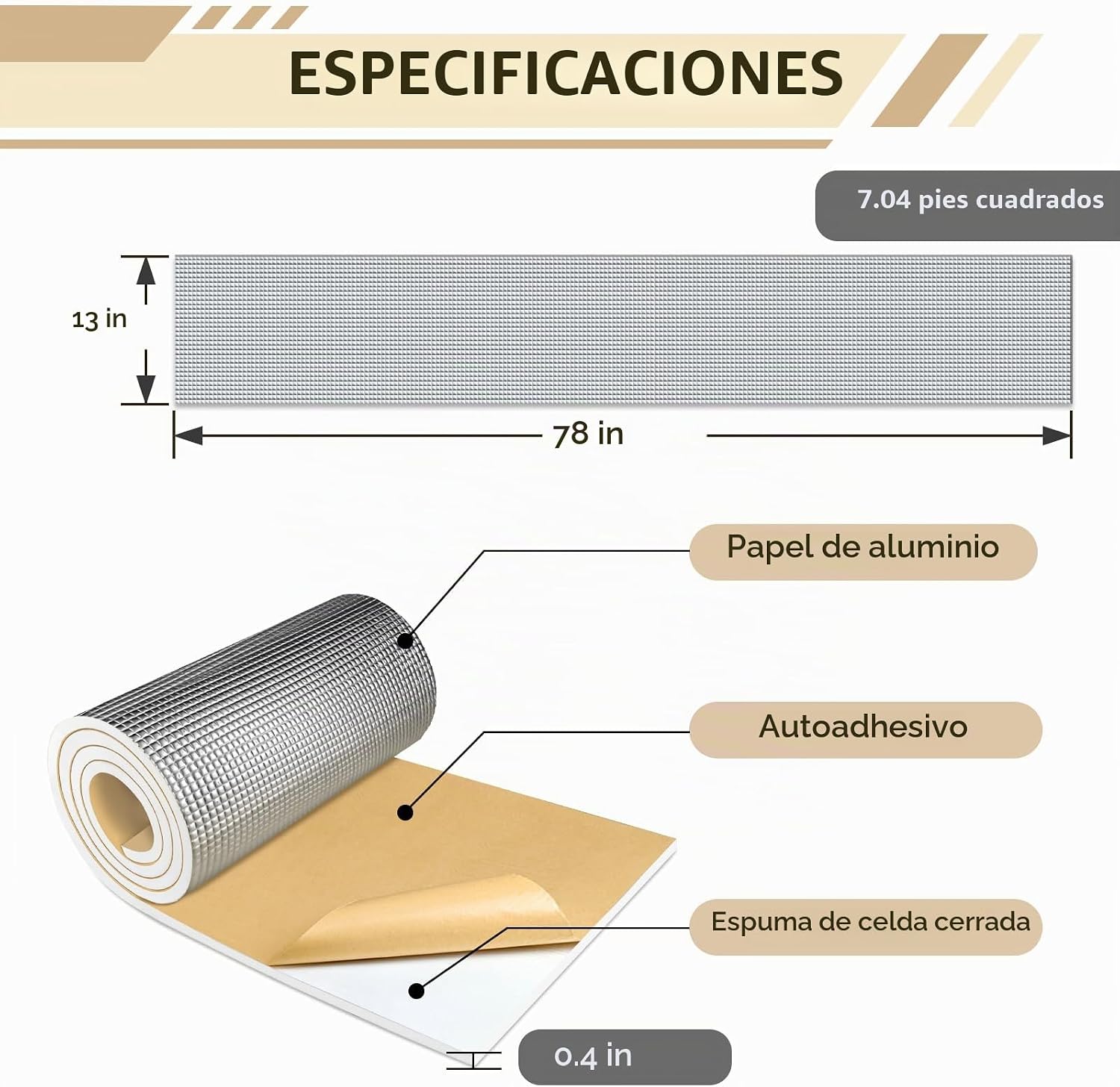 ESPUMA ACÚSTICA AUTOADHESIVA TROYSTUDIO PEF 13' X 78' BLANCA CON BARRERA TÉRMICA - 2