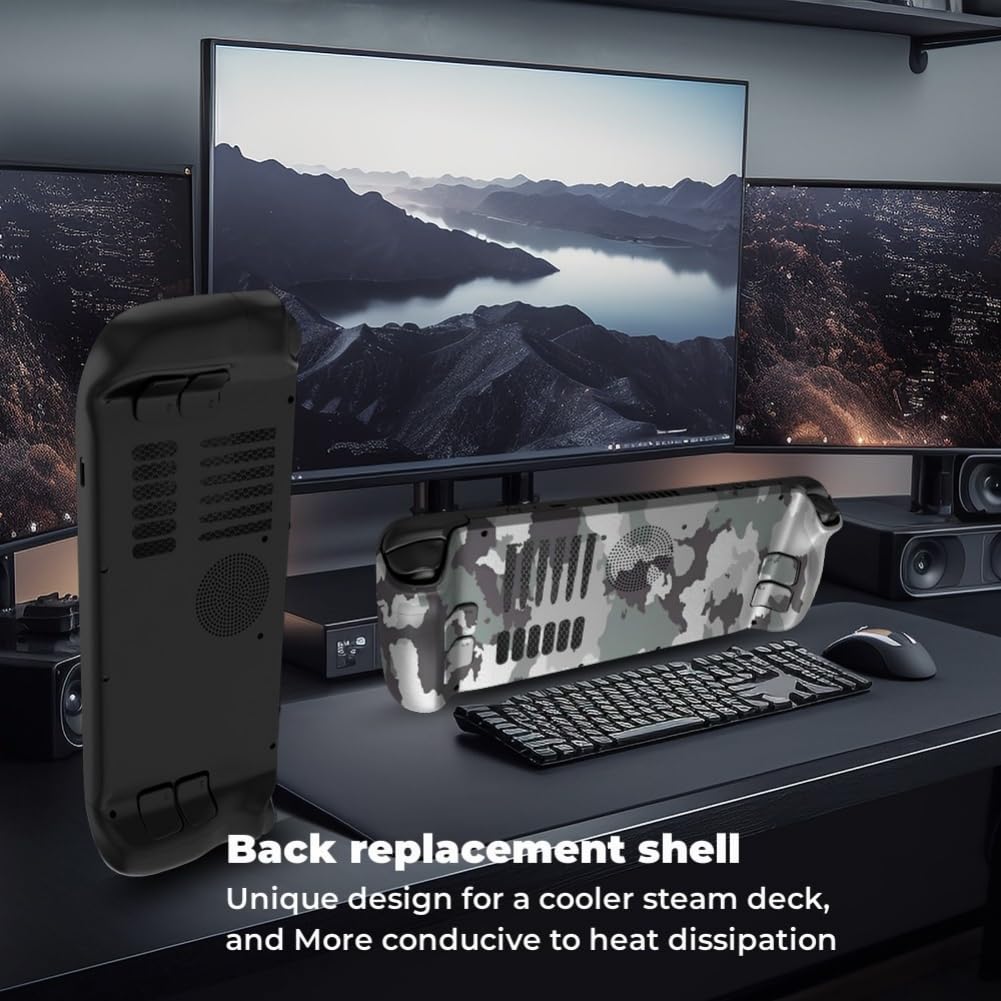 CARCASA TRASERA DE REEMPLAZO HZXKQMIL PARA STEAM DECK Y STEAM DECK OLED - 4