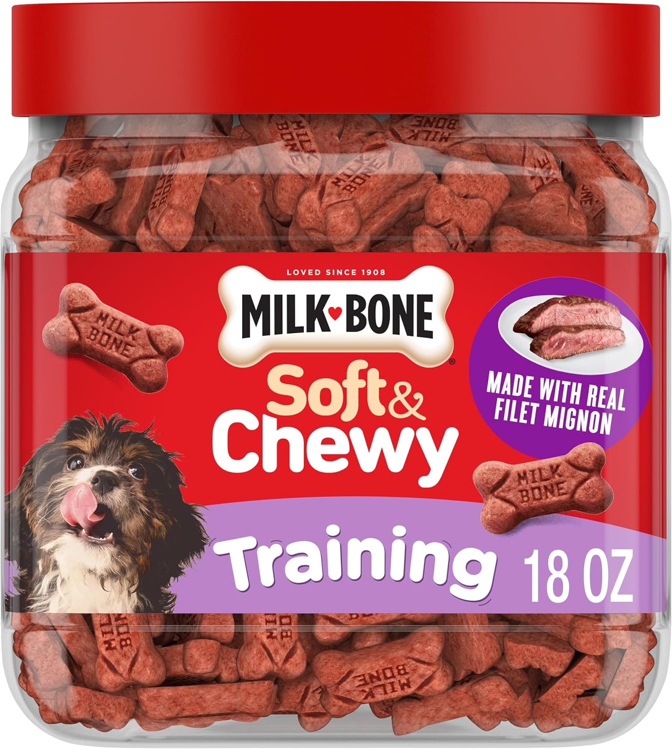 PREMIOS PARA PERROS MILK-BONE SOFT Y CHEWY TAMAÑO MINI, BOLSA 18 OZ - 1