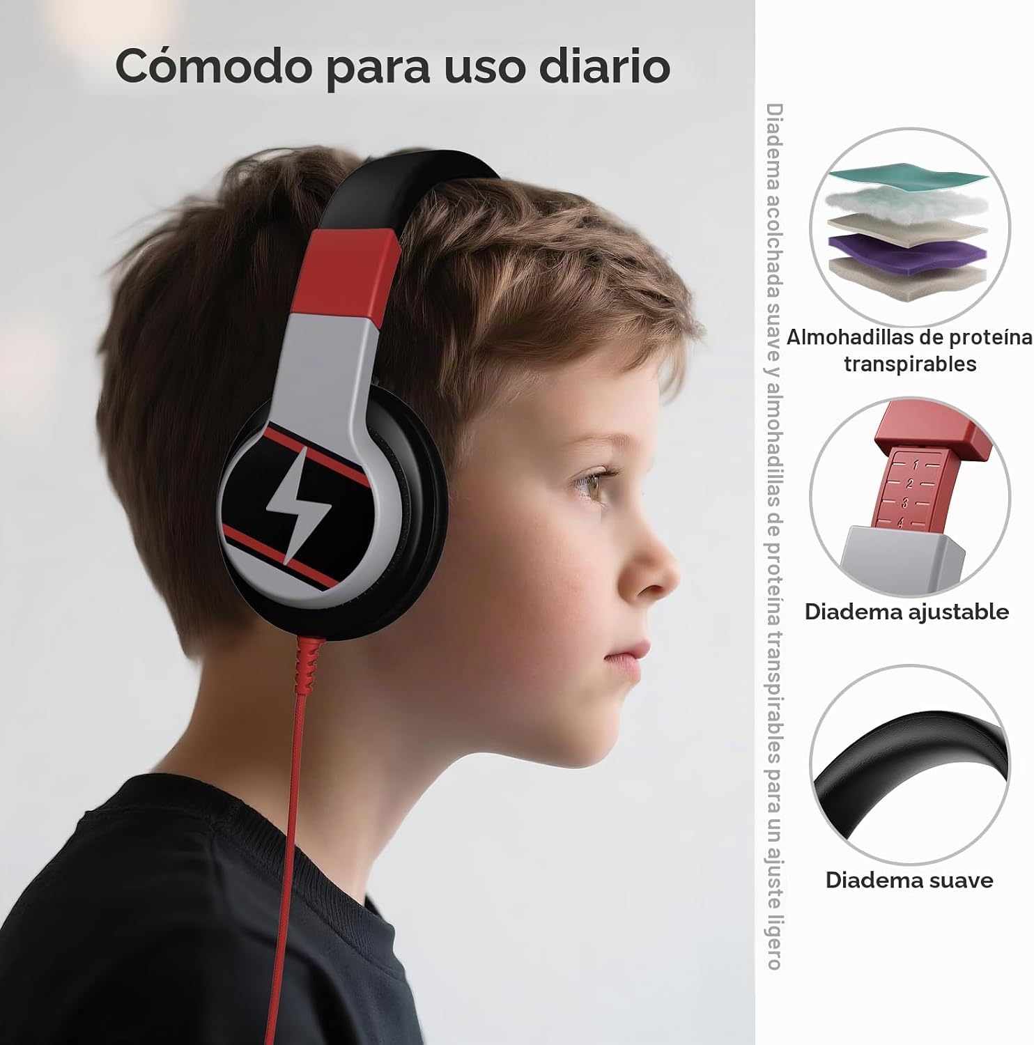 AUDÍFONOS CANDY BILA ALÁMBRICOS OVER-EAR PARA NIÑOS CON MICRÓFONO - 5