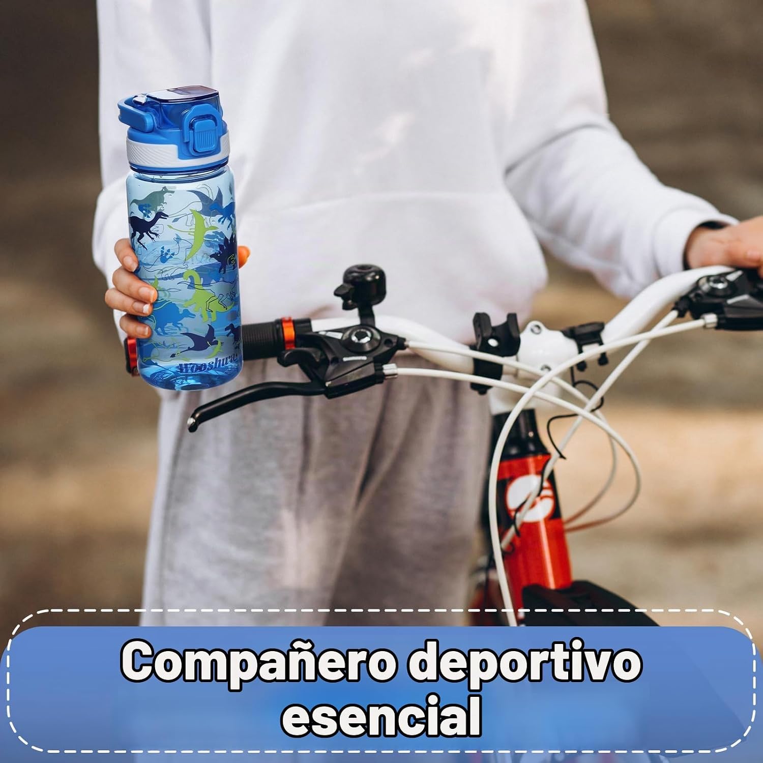 BOTELLA DE AGUA OMEDECAL 20 OZ PARA NIÑOS CON DISEÑO DINOSAURIO/NAVE ESPACIAL - 5