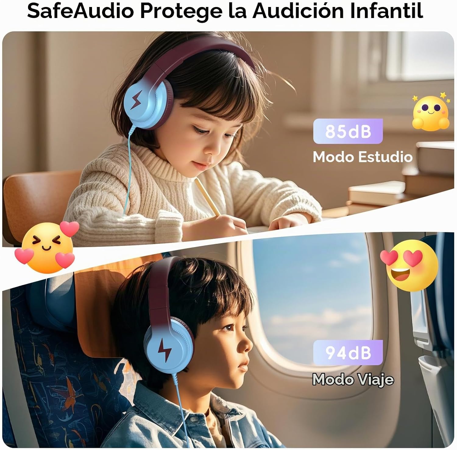 AUDÍFONOS CANDY BILA ALÁMBRICOS PARA NIÑOS CON MICRÓFONO Y LIMITADOR DE VOLUMEN 85DB - 2