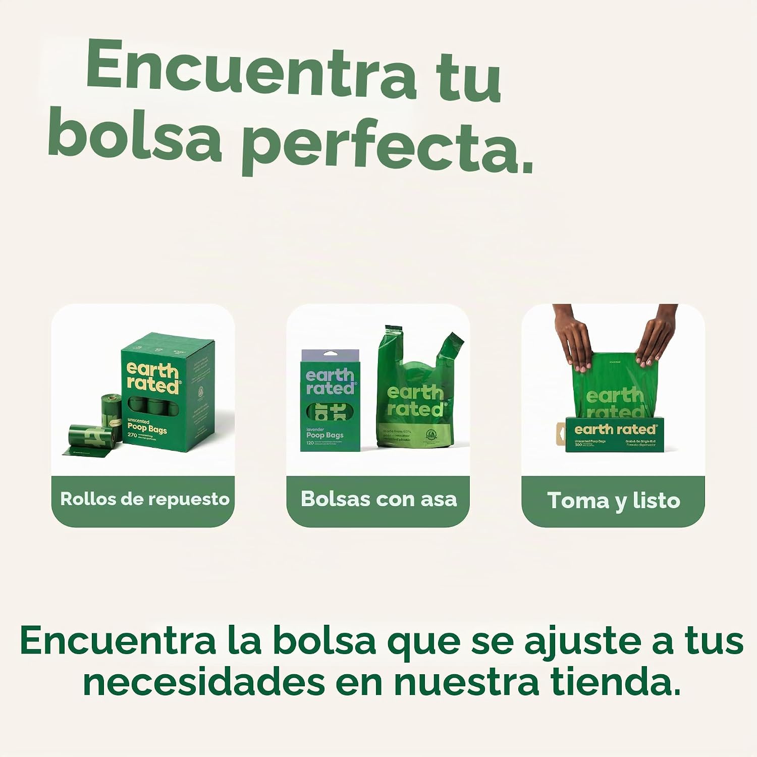 BOLSAS PARA DESECHOS DE PERRO EARTH RATED EN ROLLOS DE RECARGA, 270 BOLSAS, AROMA LAVANDA - 5